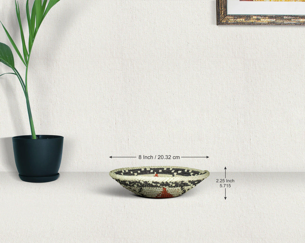 Starburst Brown Bowl Basket 8-inch LBW-412-7