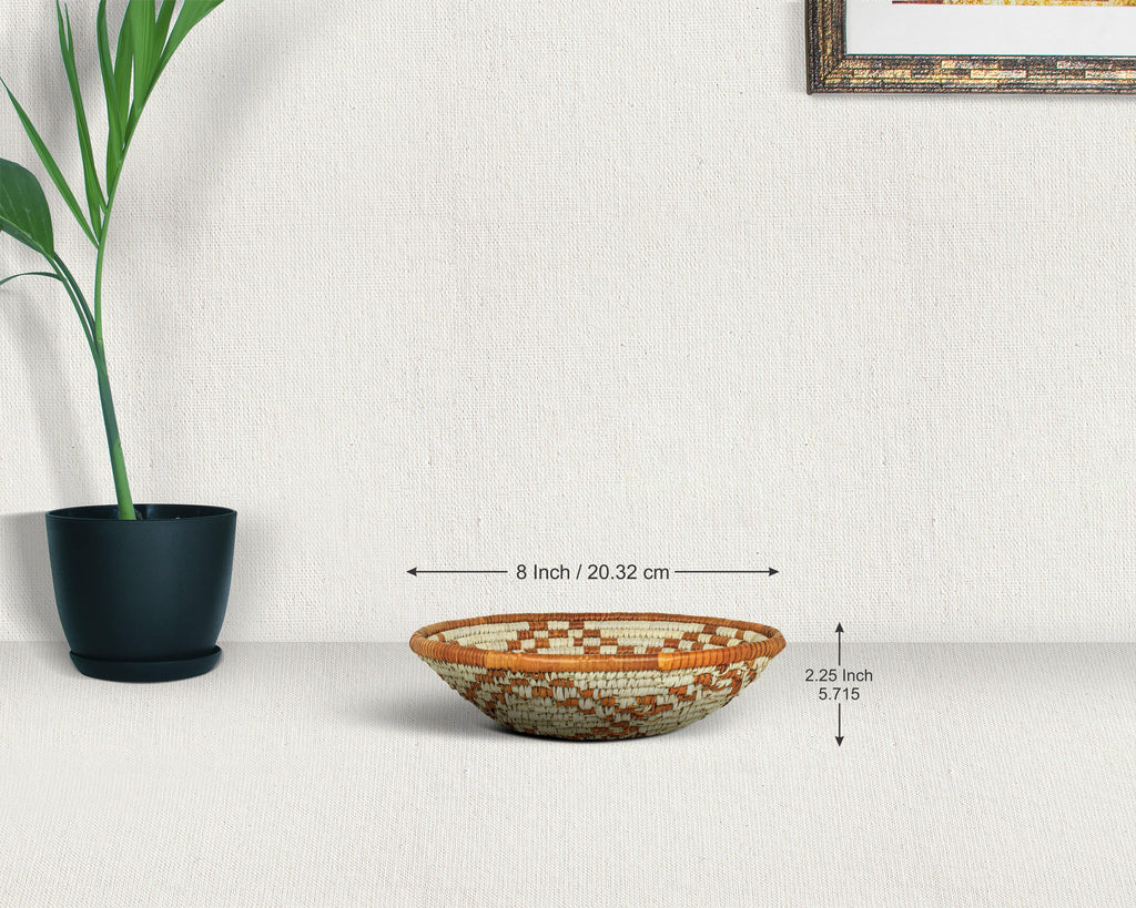 Zenithia Brown Bowl Basket 8-inch LBW-452-7 A