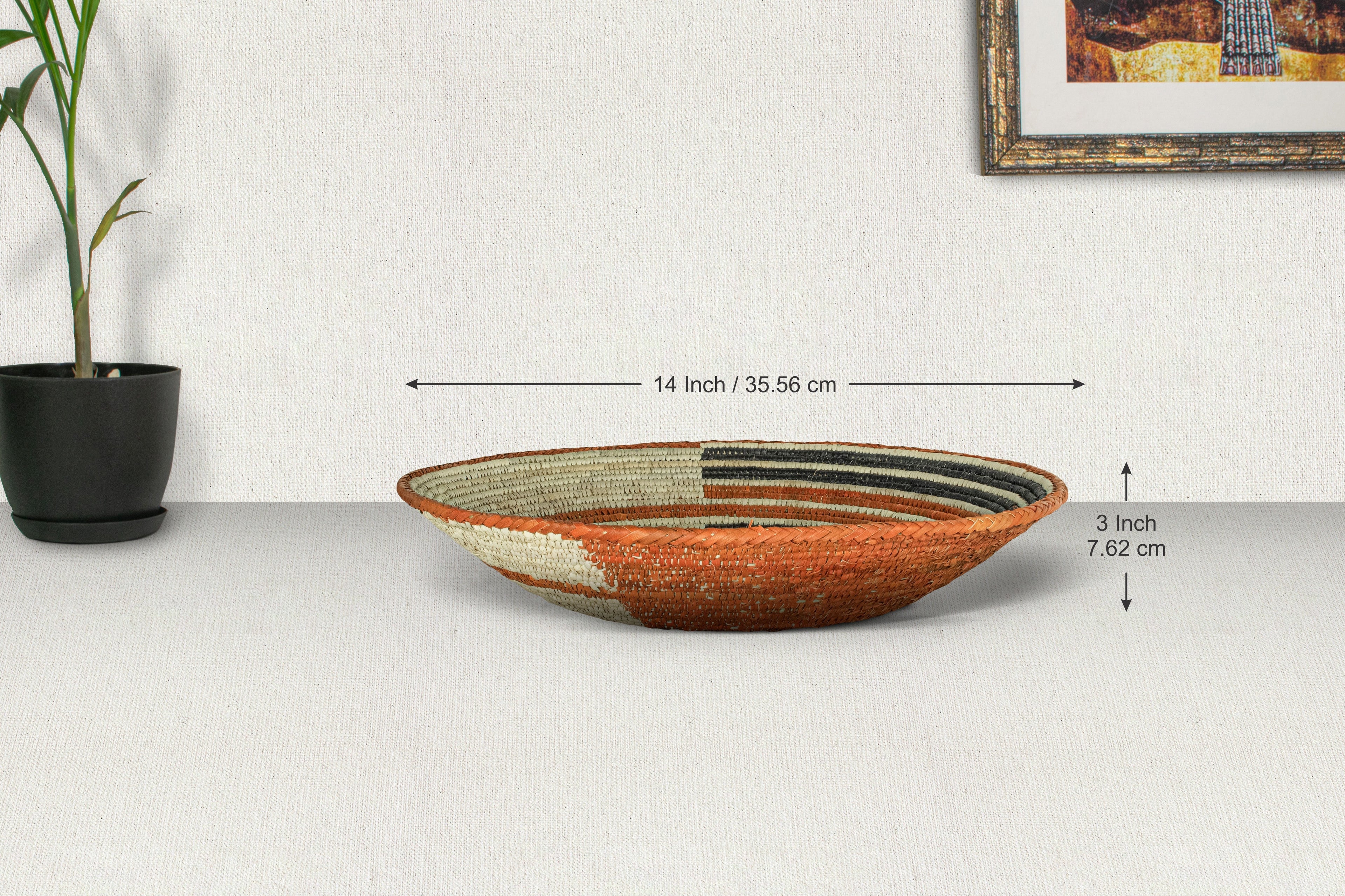 Burnt Sienna Circle Basket 14-inch BSK-156-15