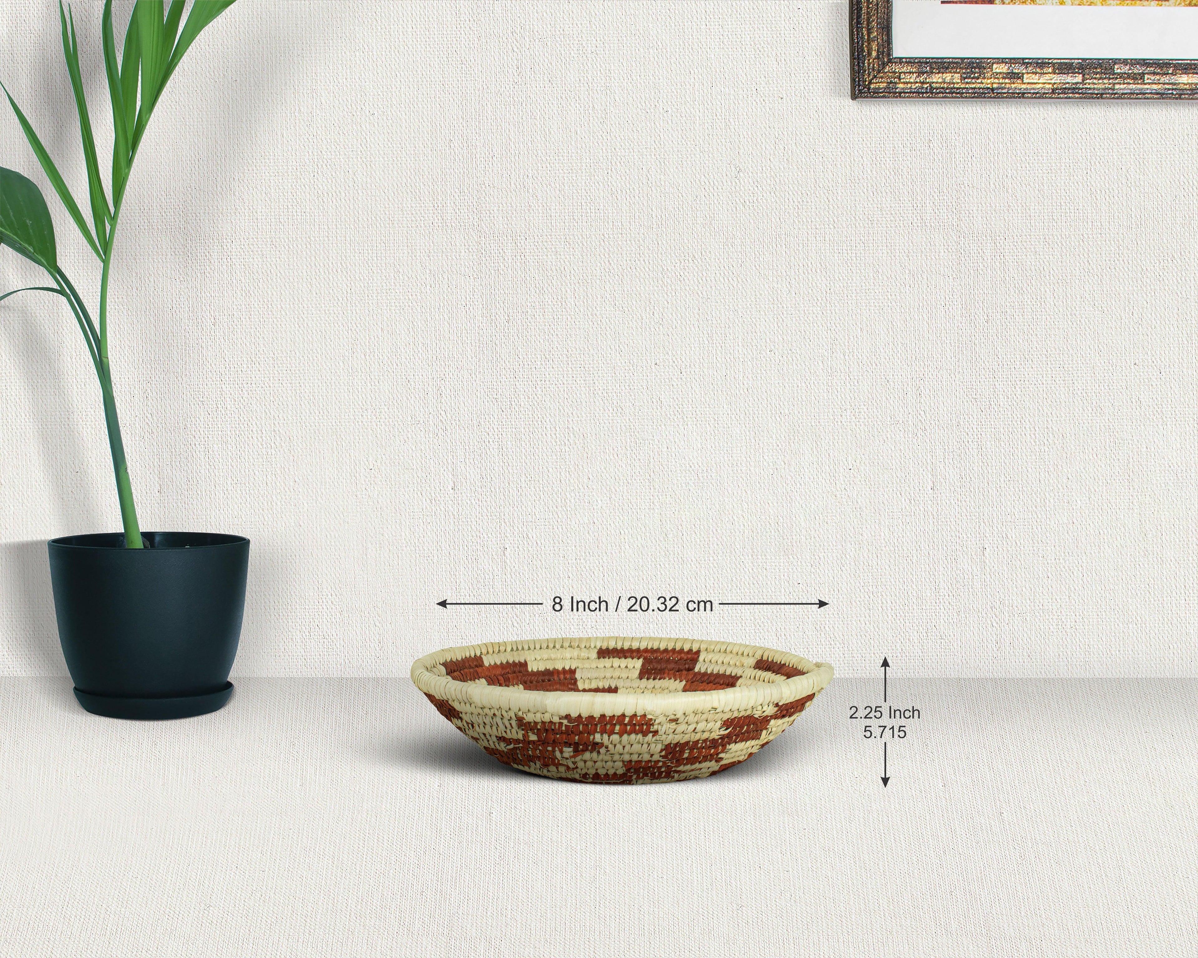 Terra Cotta Circle Red Bowl Basket 8-inch LBW-403-7 A