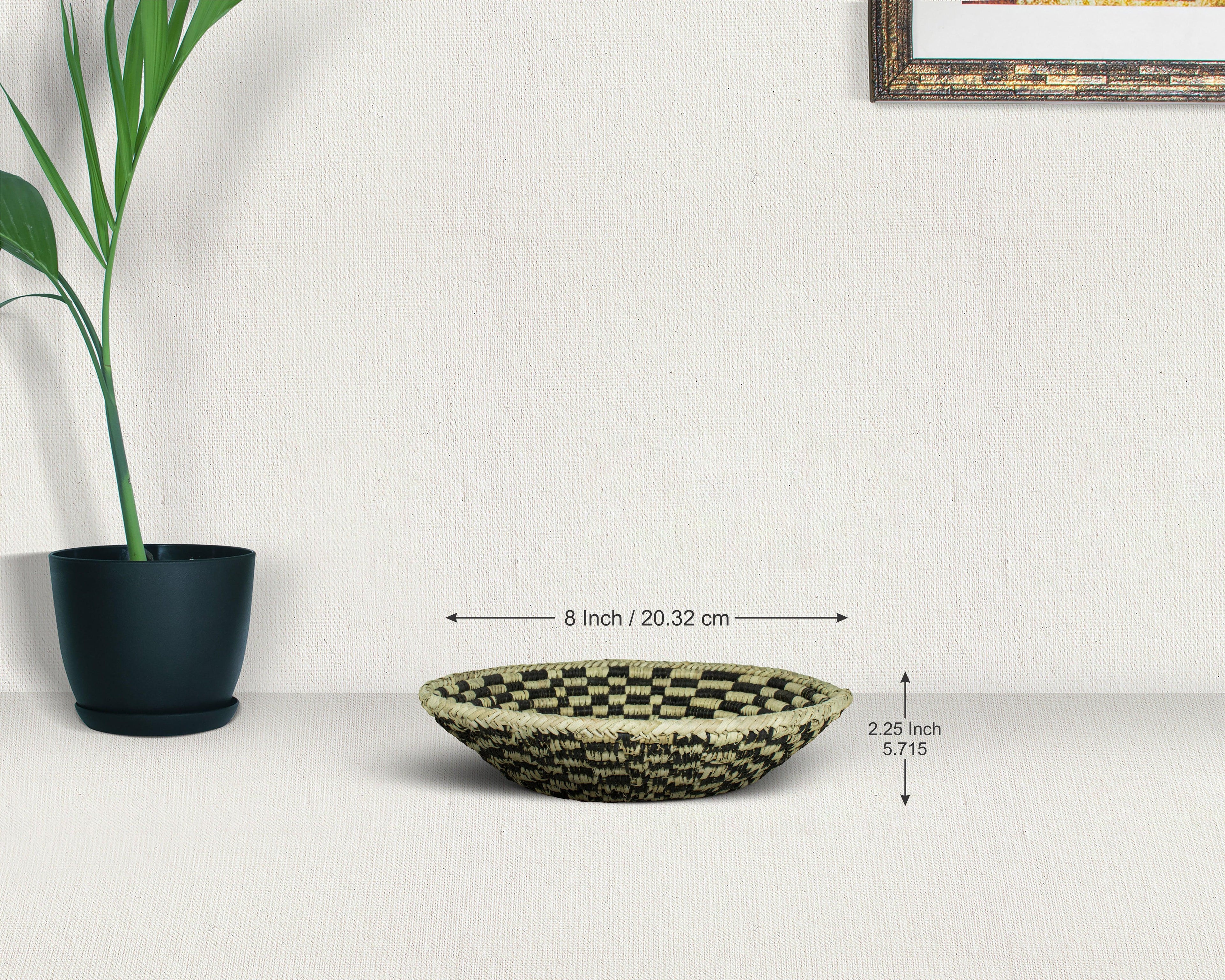 Checkered Black Bowl Basket 8-inch LBW-402-7