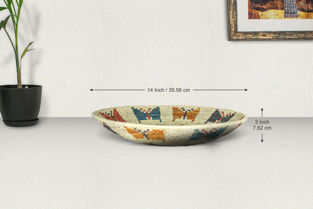 Dancing Butterflies Bowl Basket 14-inch BSK-071-14