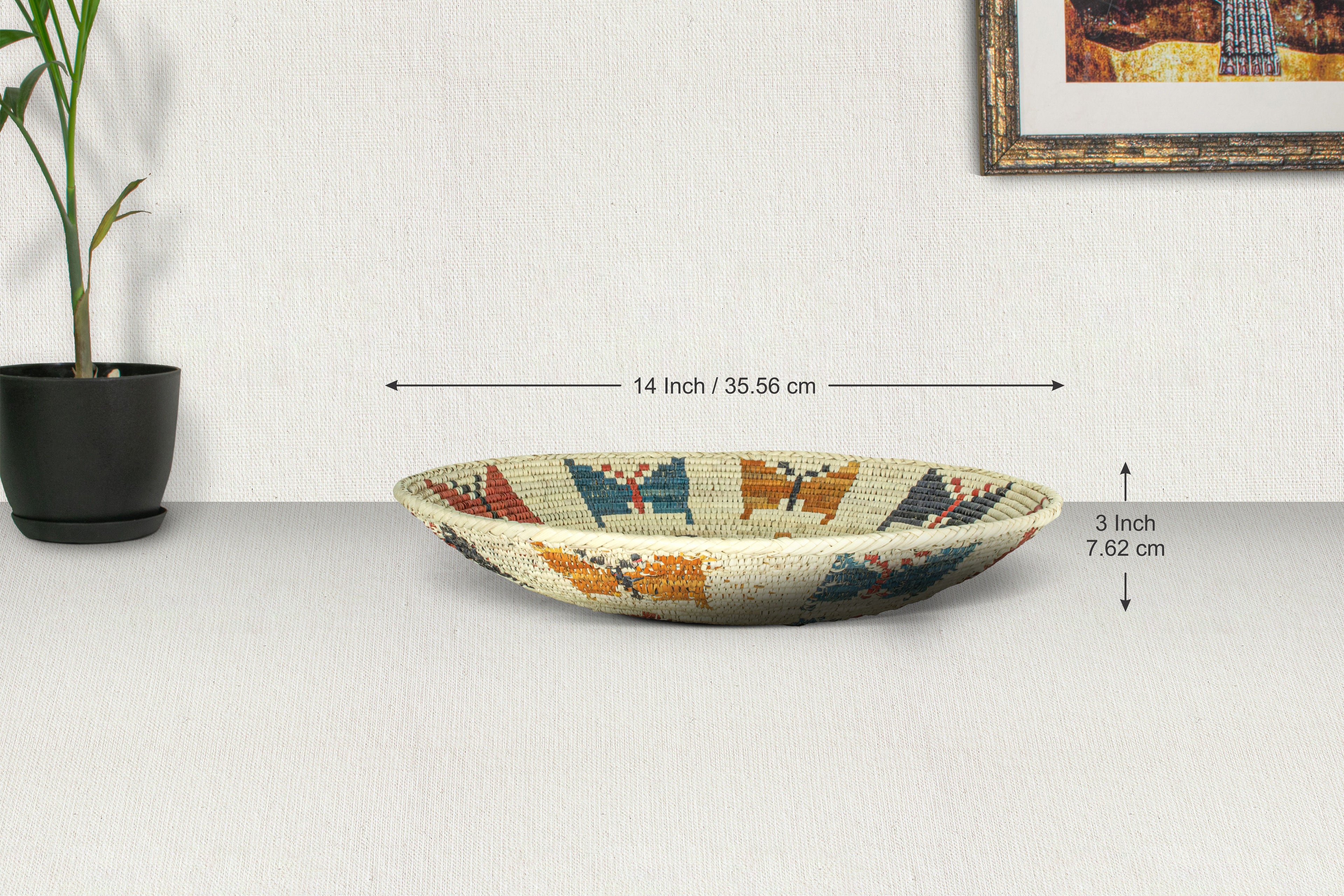 Dancing Butterflies Bowl Basket 14-inch BSK-071-14