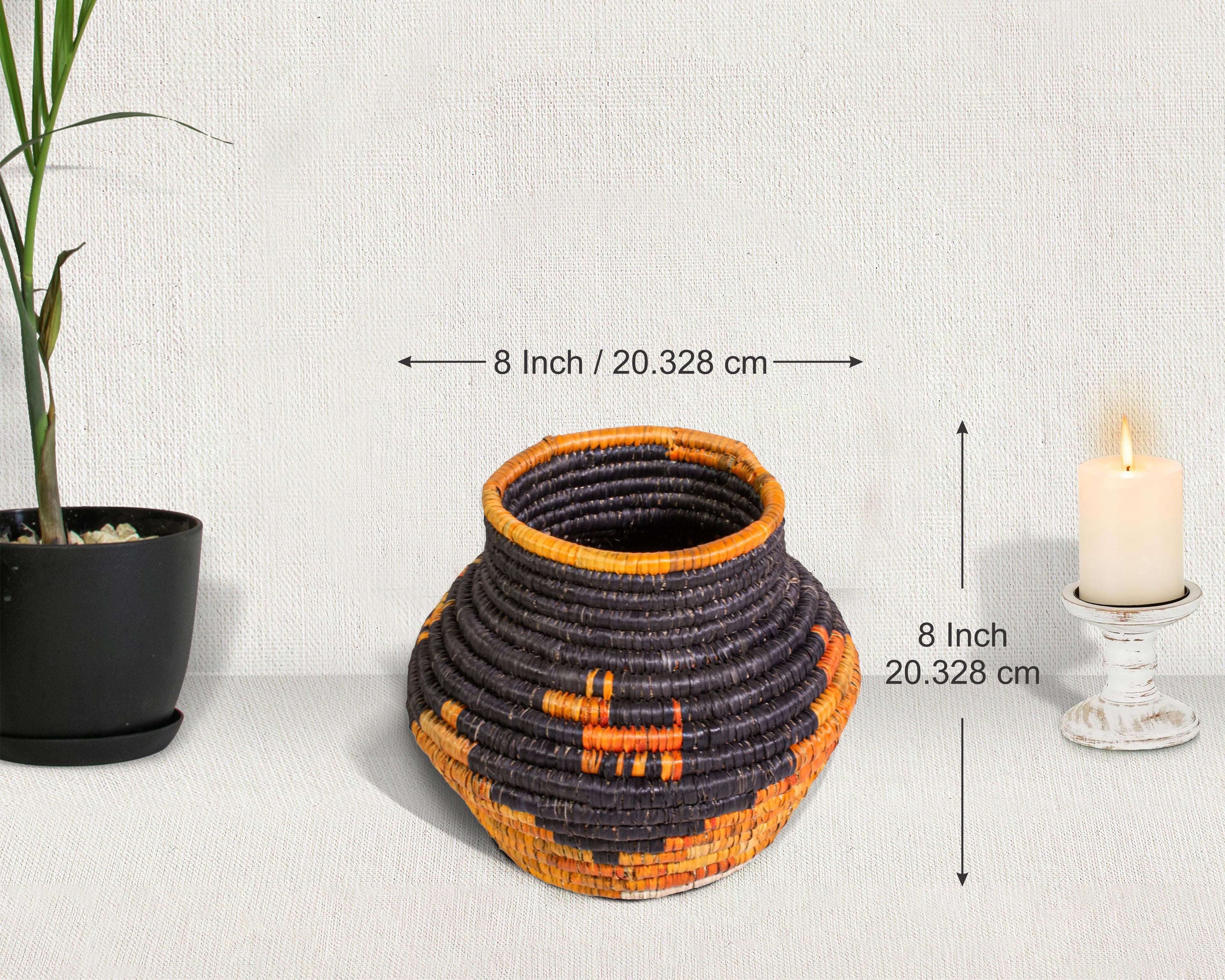 Orange & Black Dogs Potter Basket - PP-1116-8