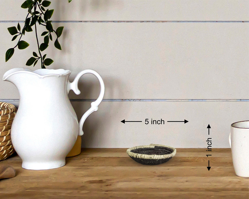 Boho Spinner Black Miniature Basket Pack of 5 - LBW-1610-5 A