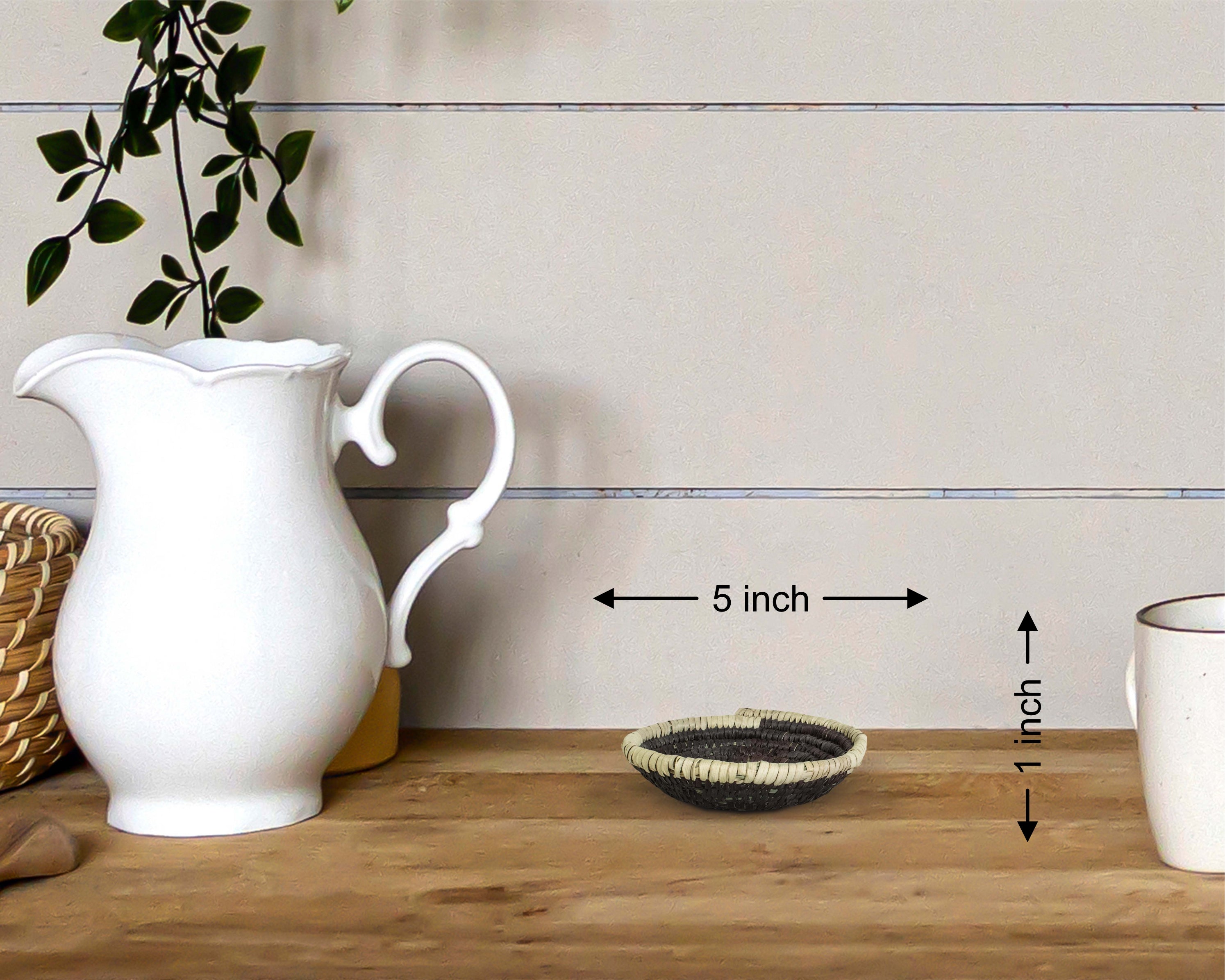 Boho Spinner Black Miniature Basket Pack of 5 - LBW-1610-5 A