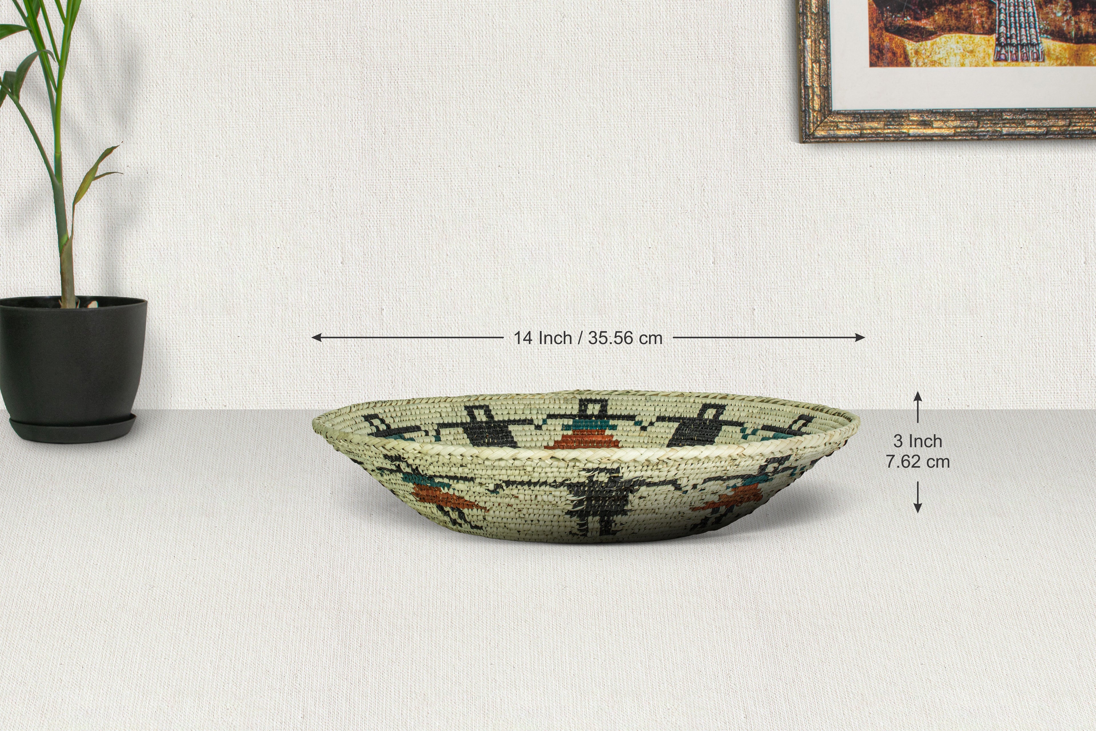 Dancing Green Basket 14-inch BSK-004-15