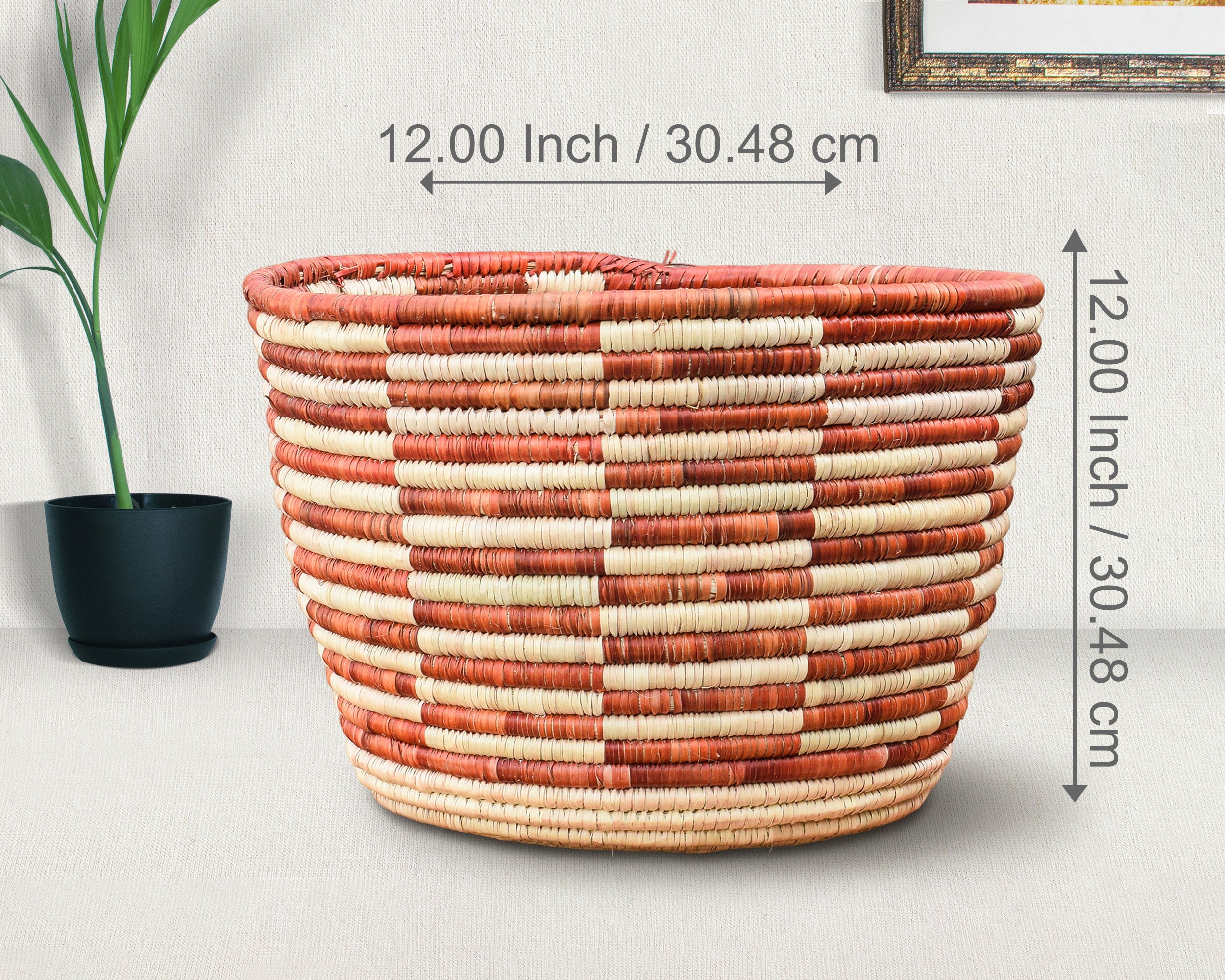 Check Grid Planter Basket