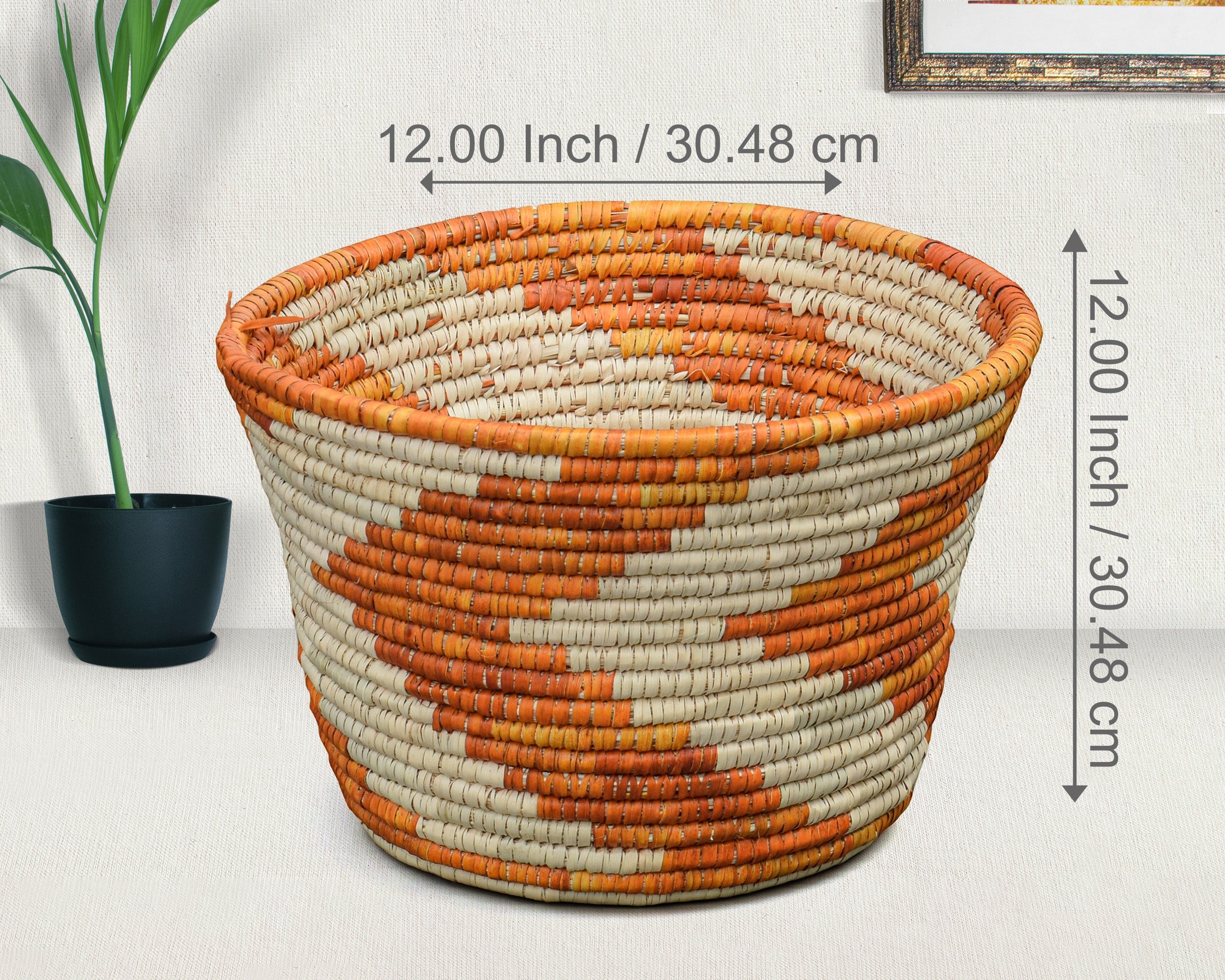 Amber Chevrons Planter Basket
