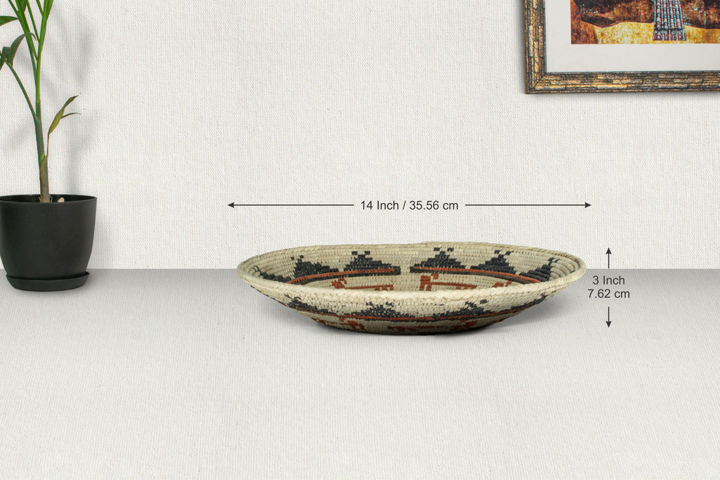 Dancing Horses Bowl Basket 14-inch BSK-037-14