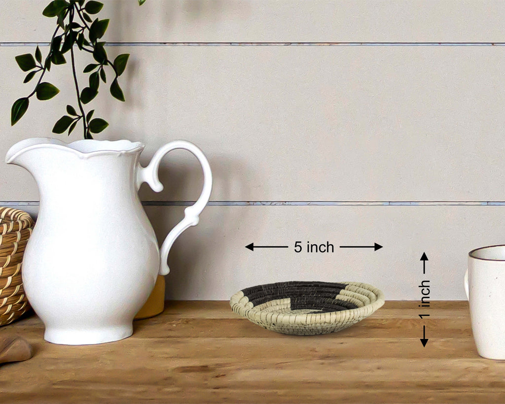 Boho Yei Black Miniature Basket Pack of 5 - LBW-1601-5 C