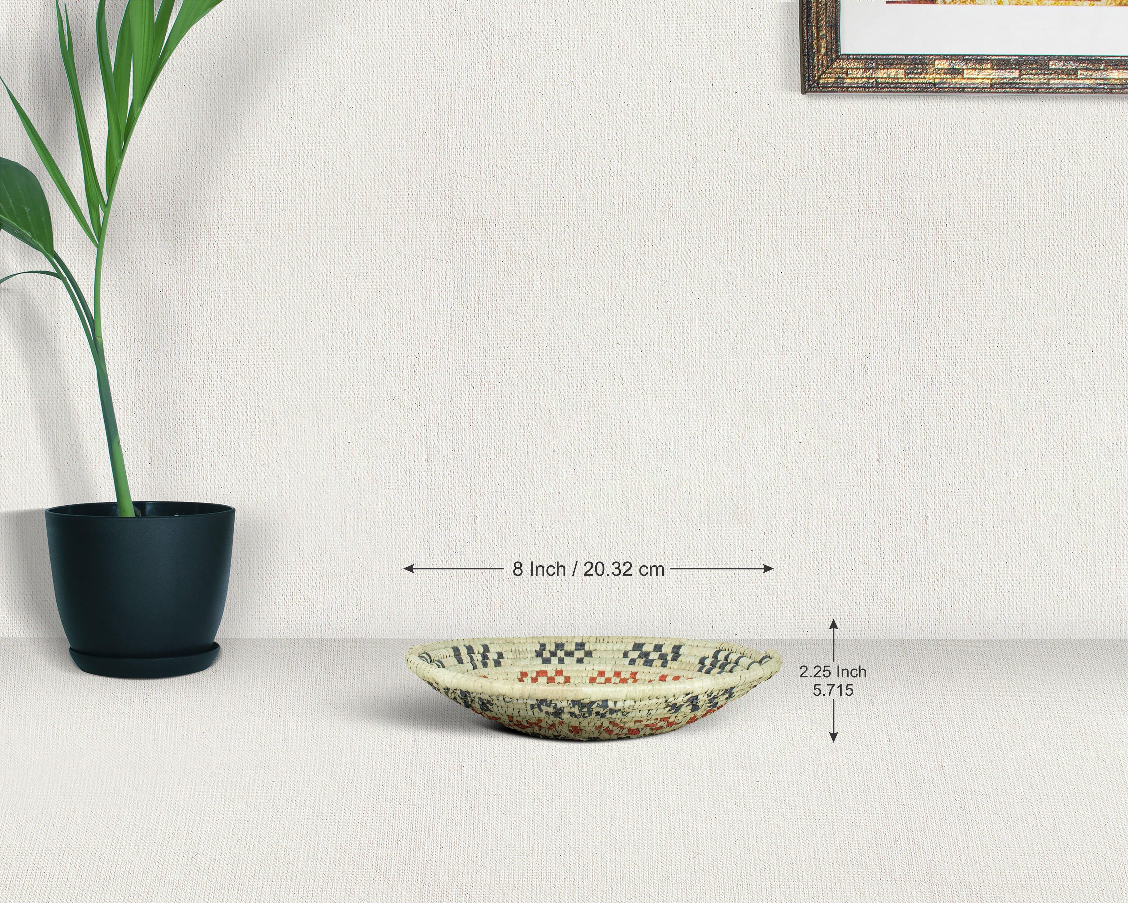 Fossil Swirl Multicolor Bowl Basket 8-inch LBW-450-7