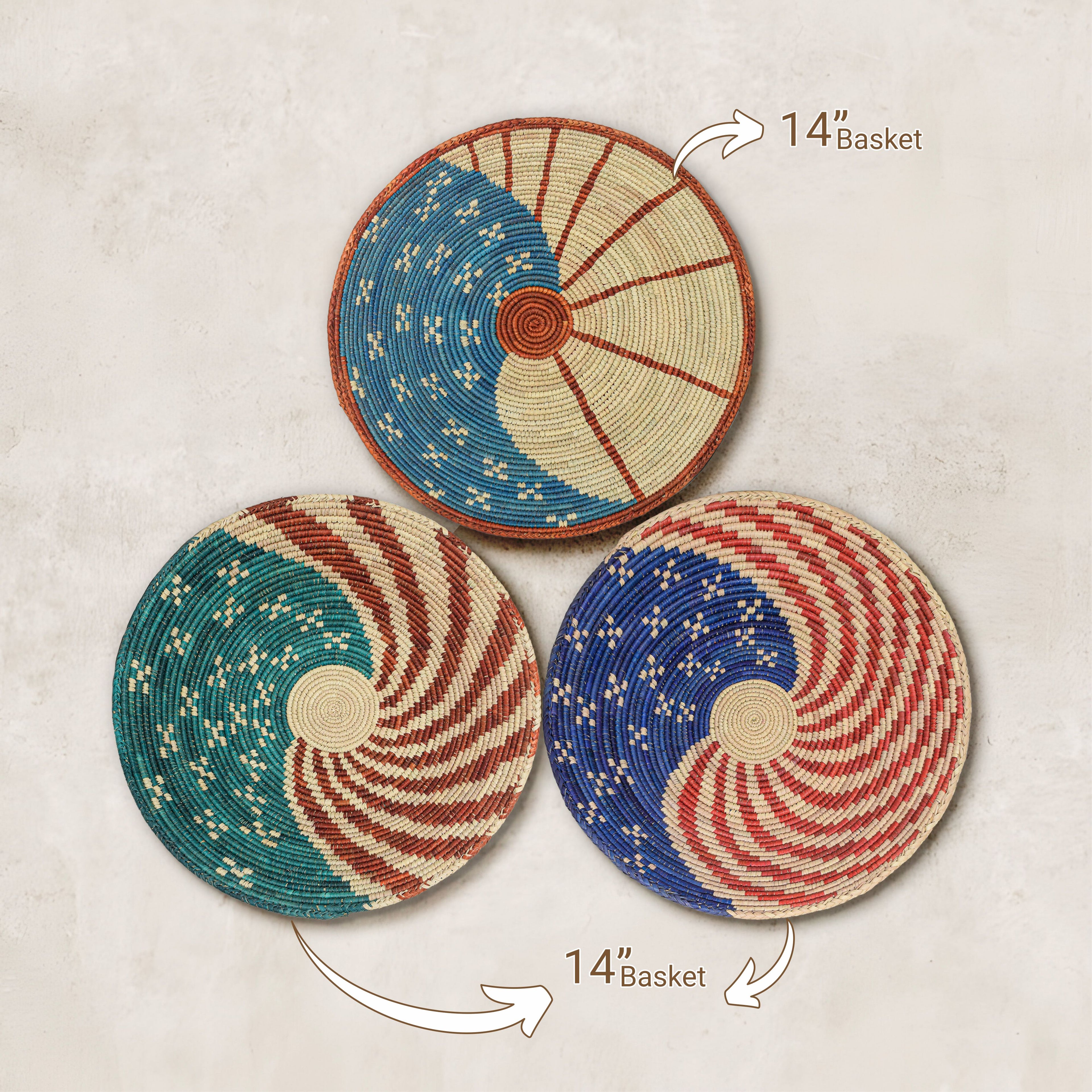 Patriotic Wall Basket Set of 3