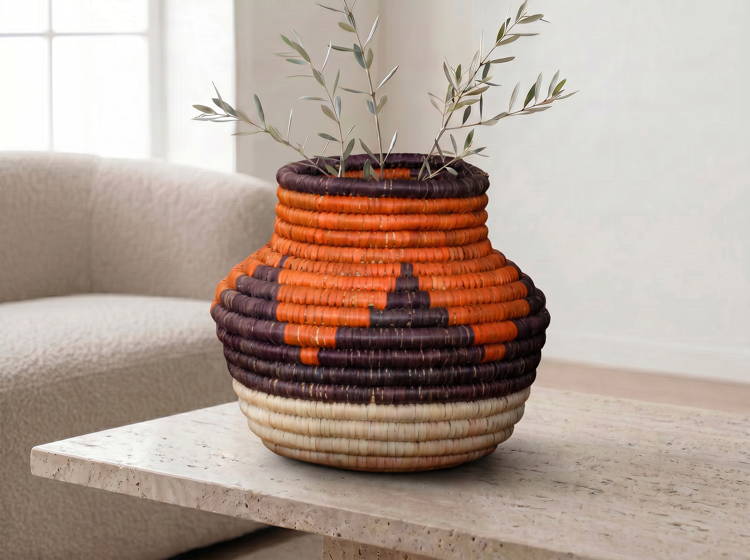 Amber Steps Coiled Vase