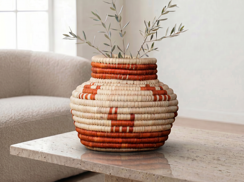 Dog Walk Coiled Vase