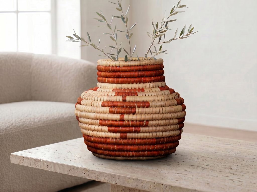 Brown Steps Coiled Vase