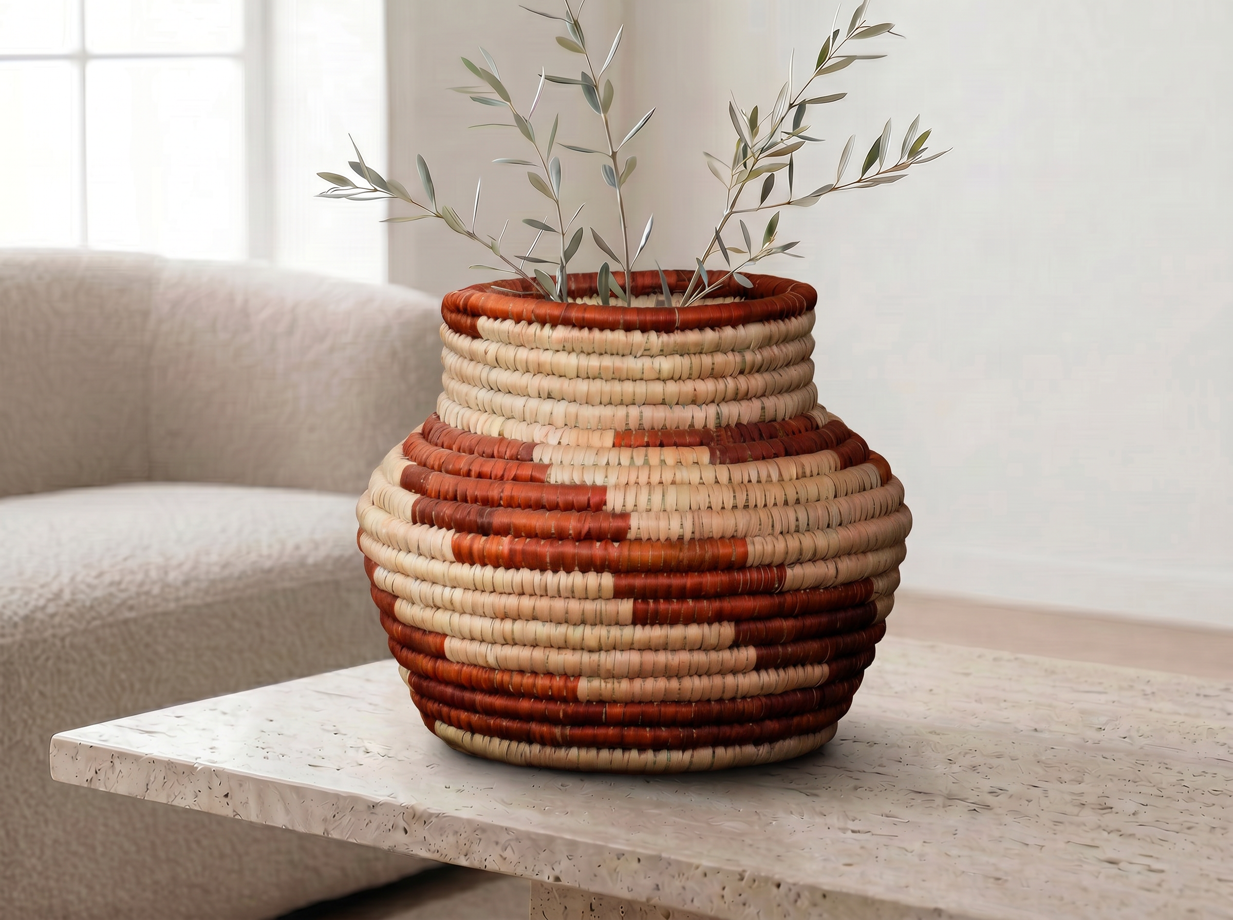 Rustic Storm Small Coiled Vase Potter