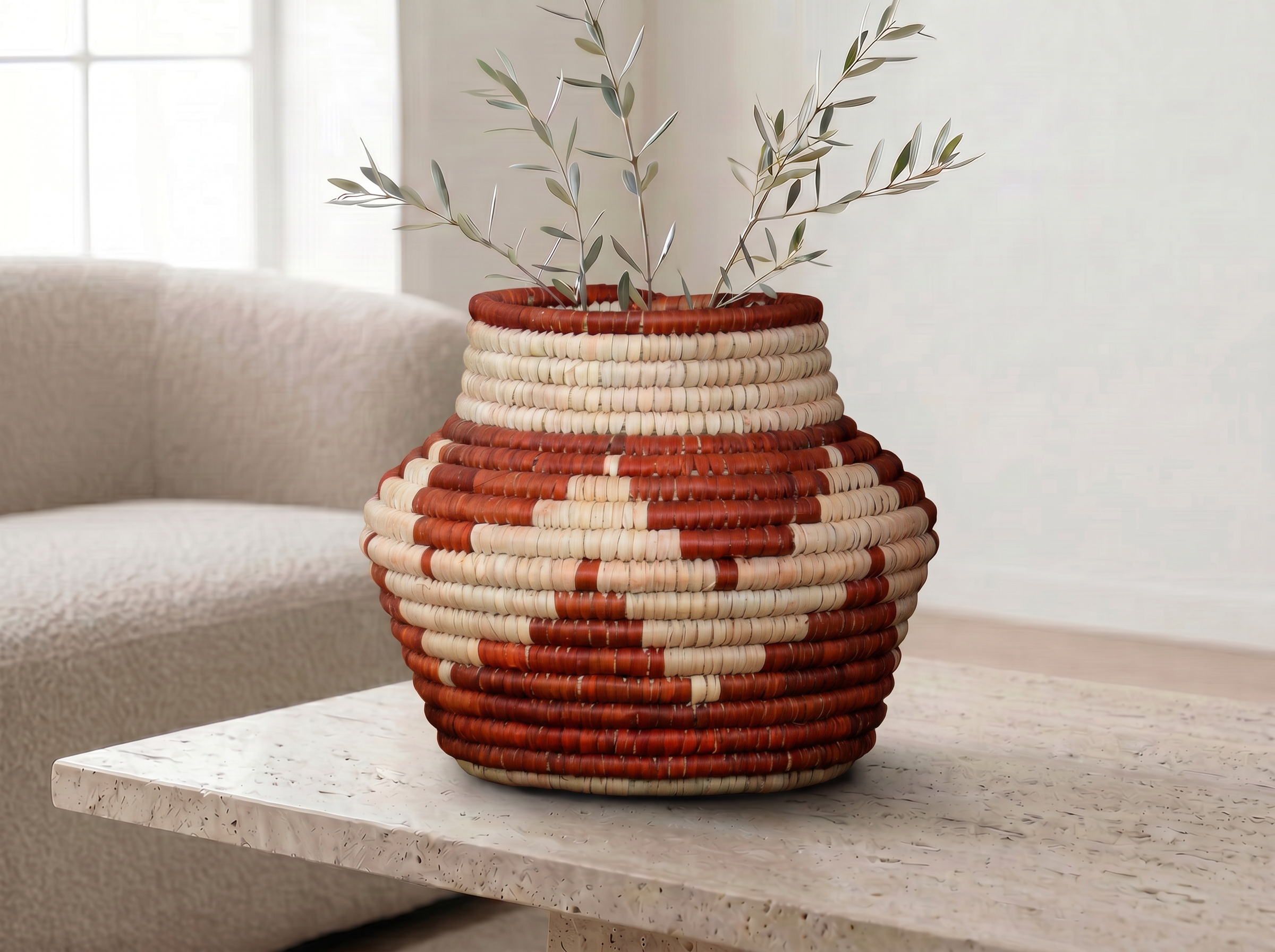 Rust Kingra Small Coiled Vase Potter
