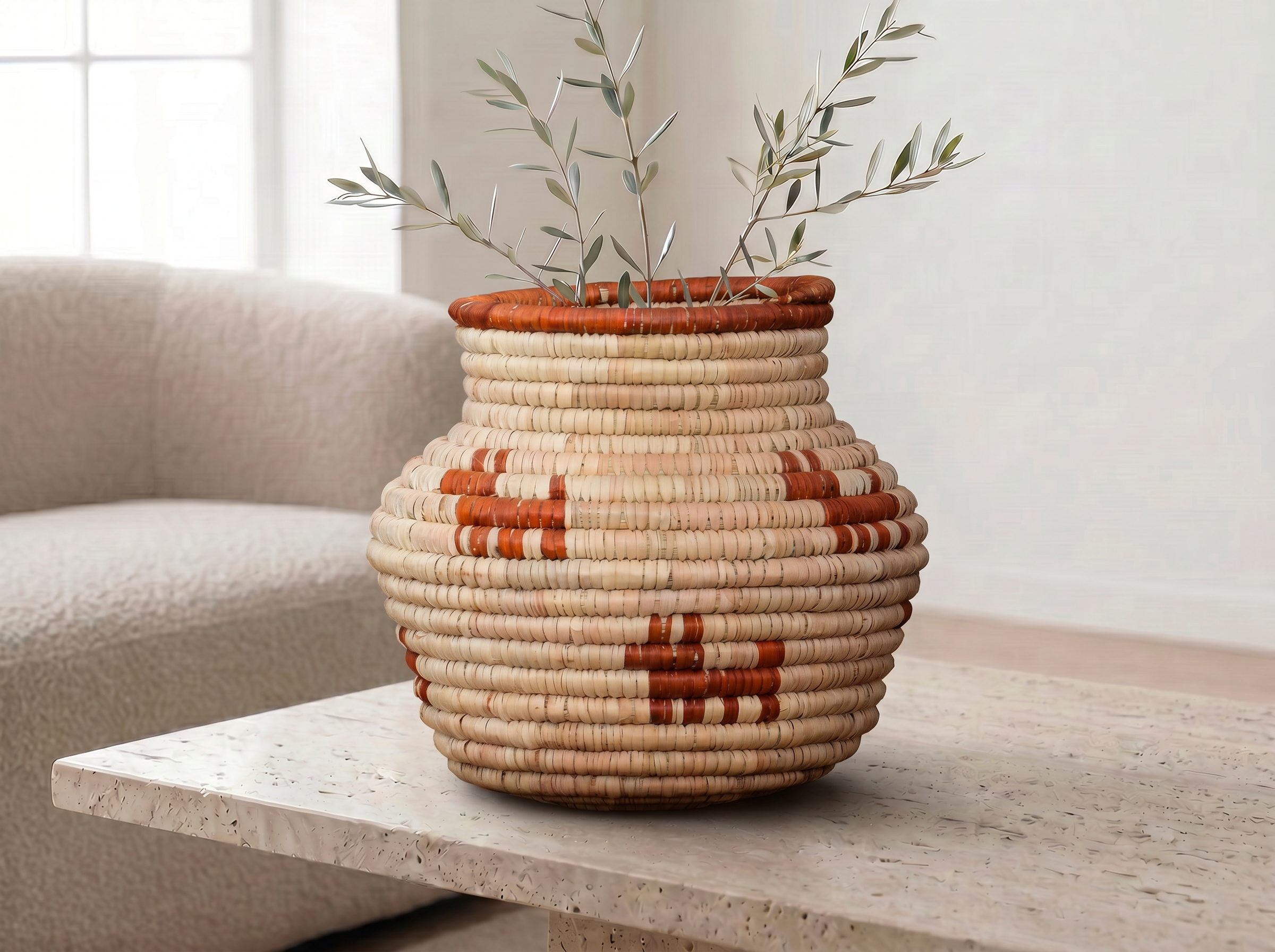 Rustic Hound Coiled Vase