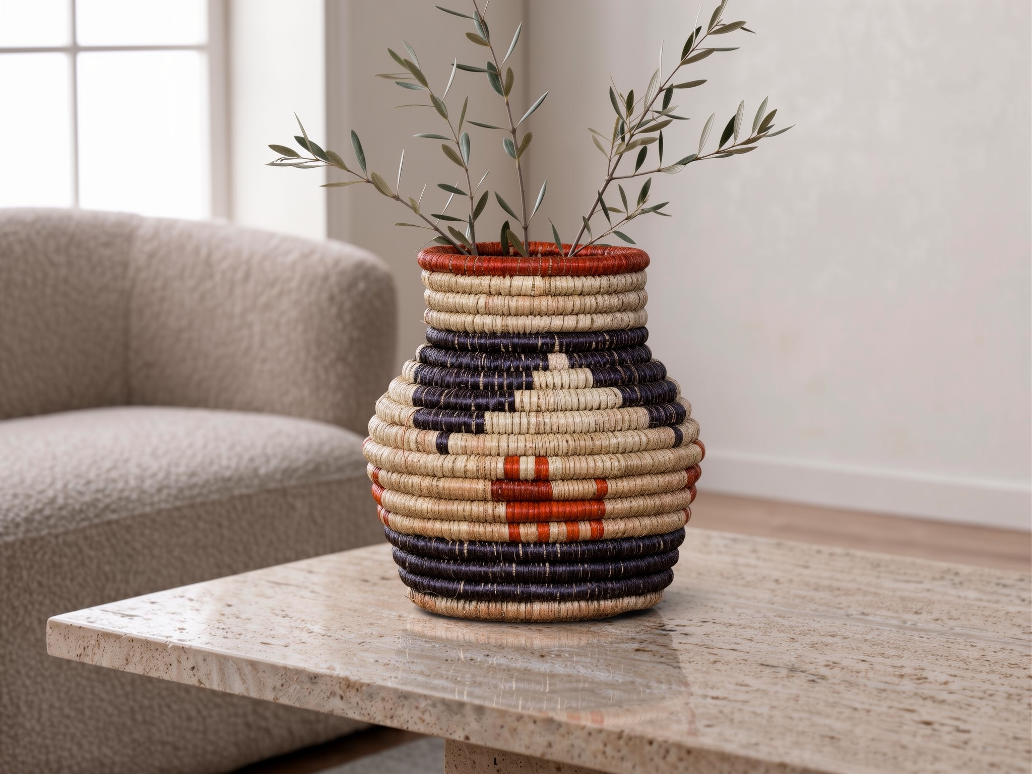Tri-Layered Coiled Vase