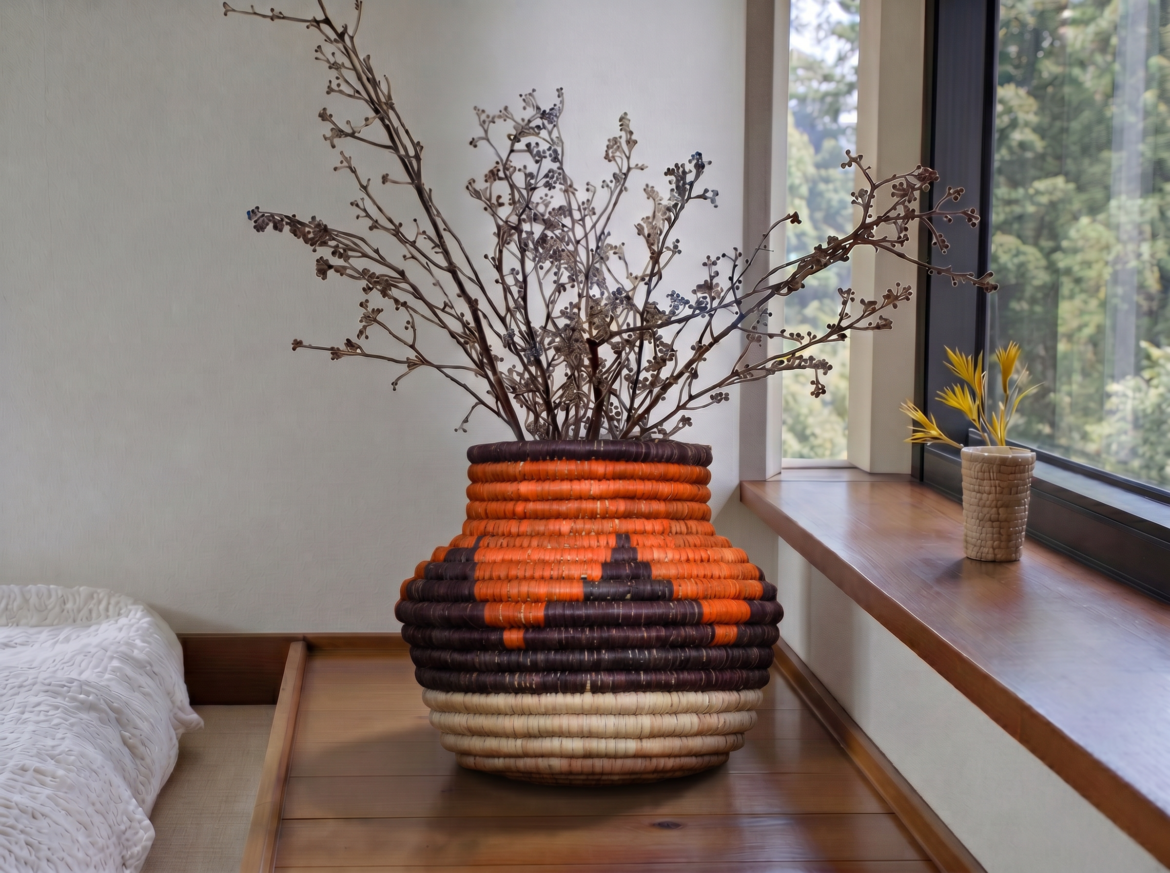 Amber Steps Coiled Vase