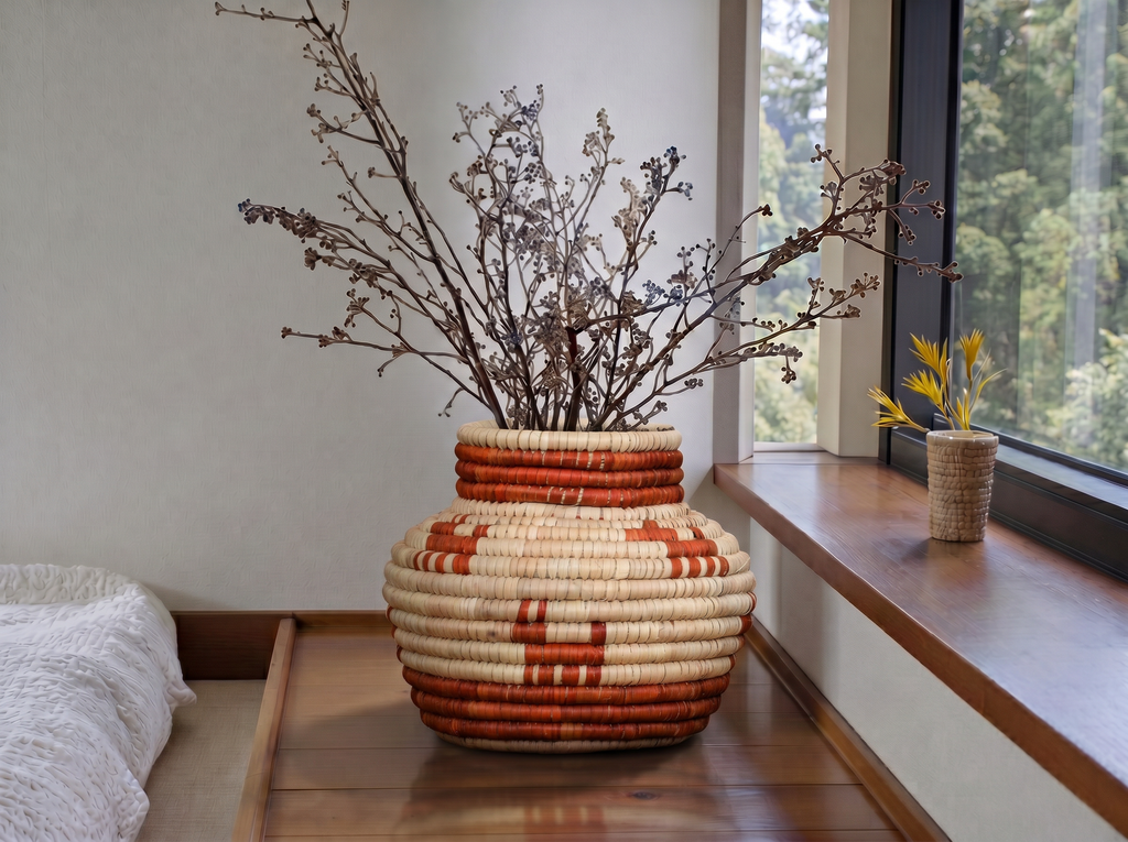 Dog Walk Coiled Vase