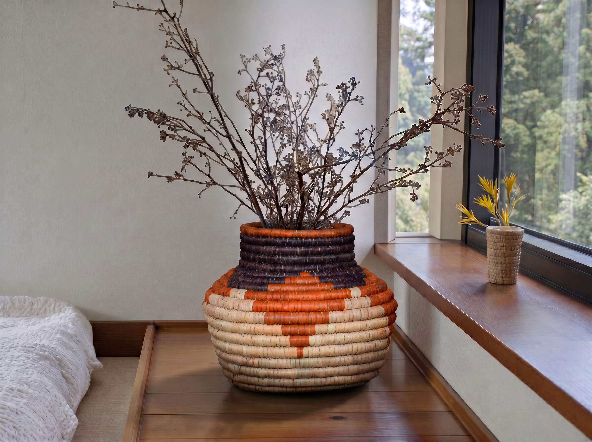 Cube Motif Coiled Vase