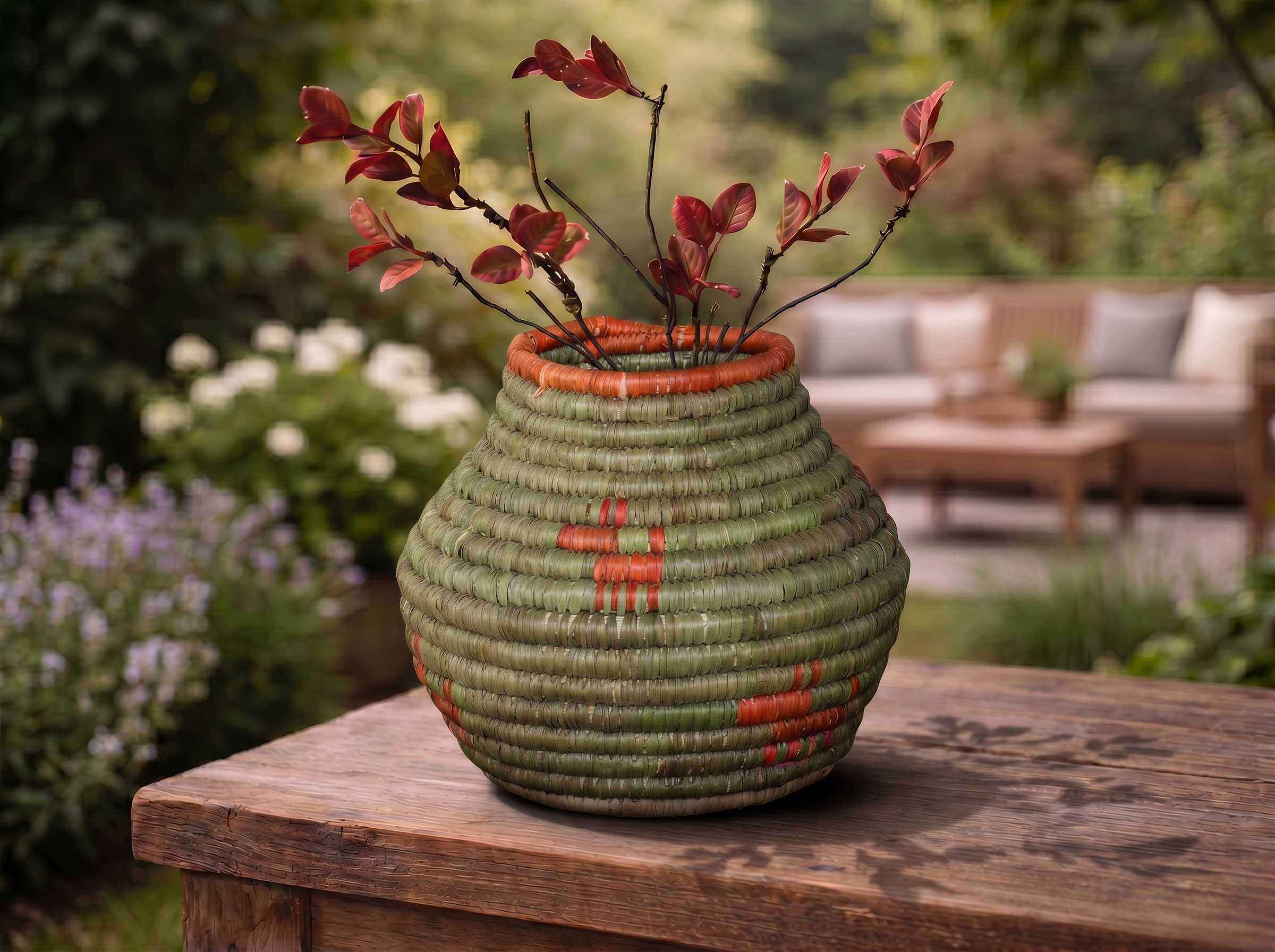 Green Emerald Small Coiled Vase Potter