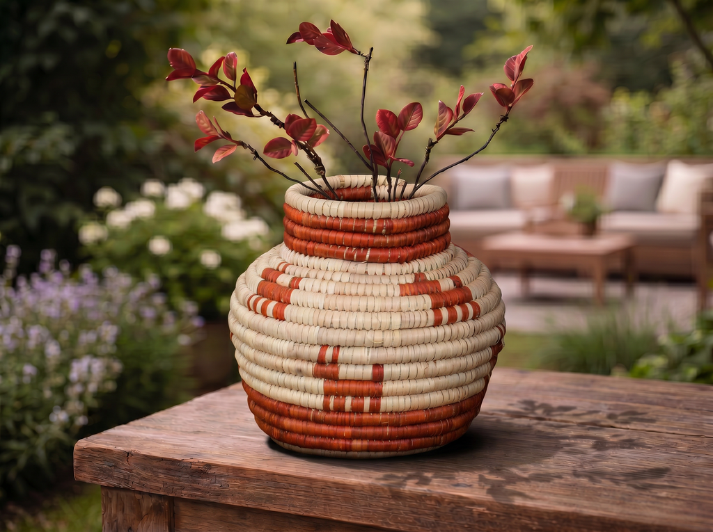 Dog Walk Coiled Vase