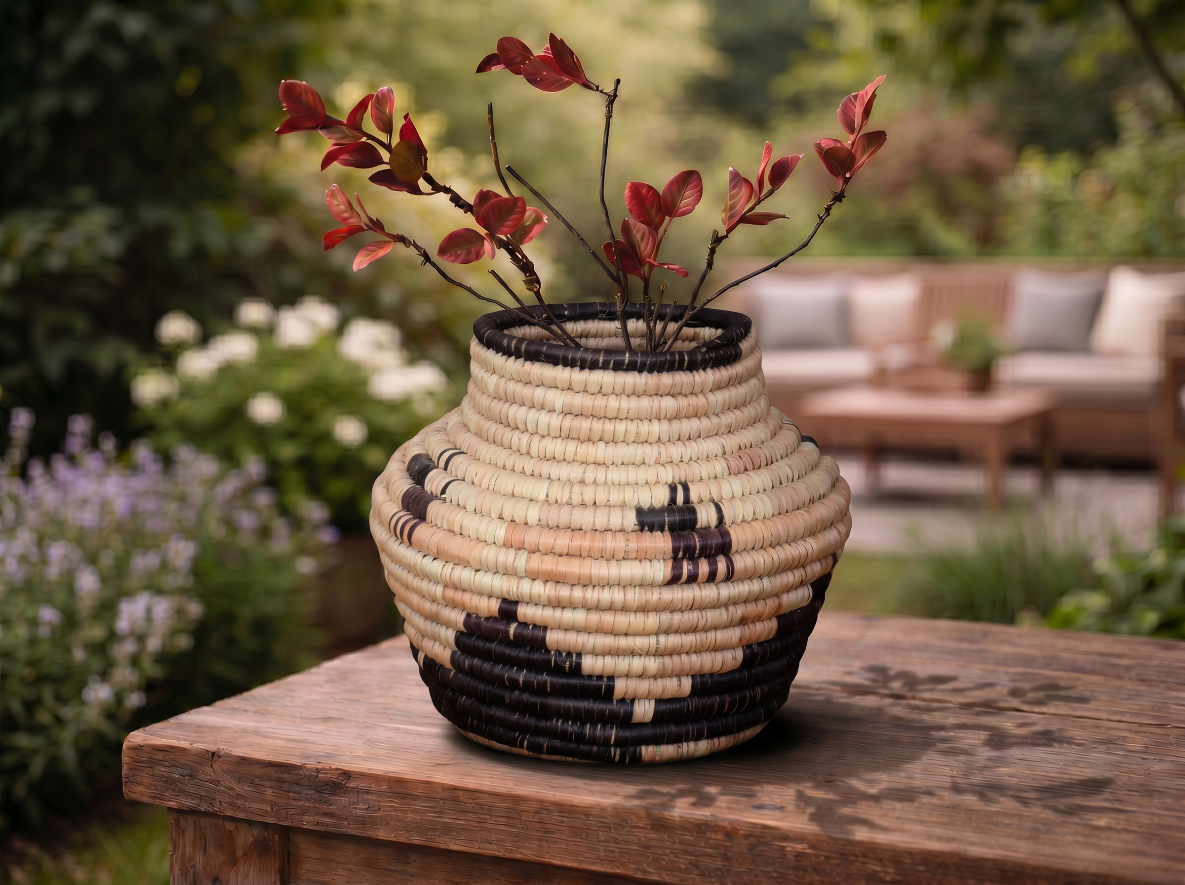 Black Dog Orbit Small Coiled Vase Potter