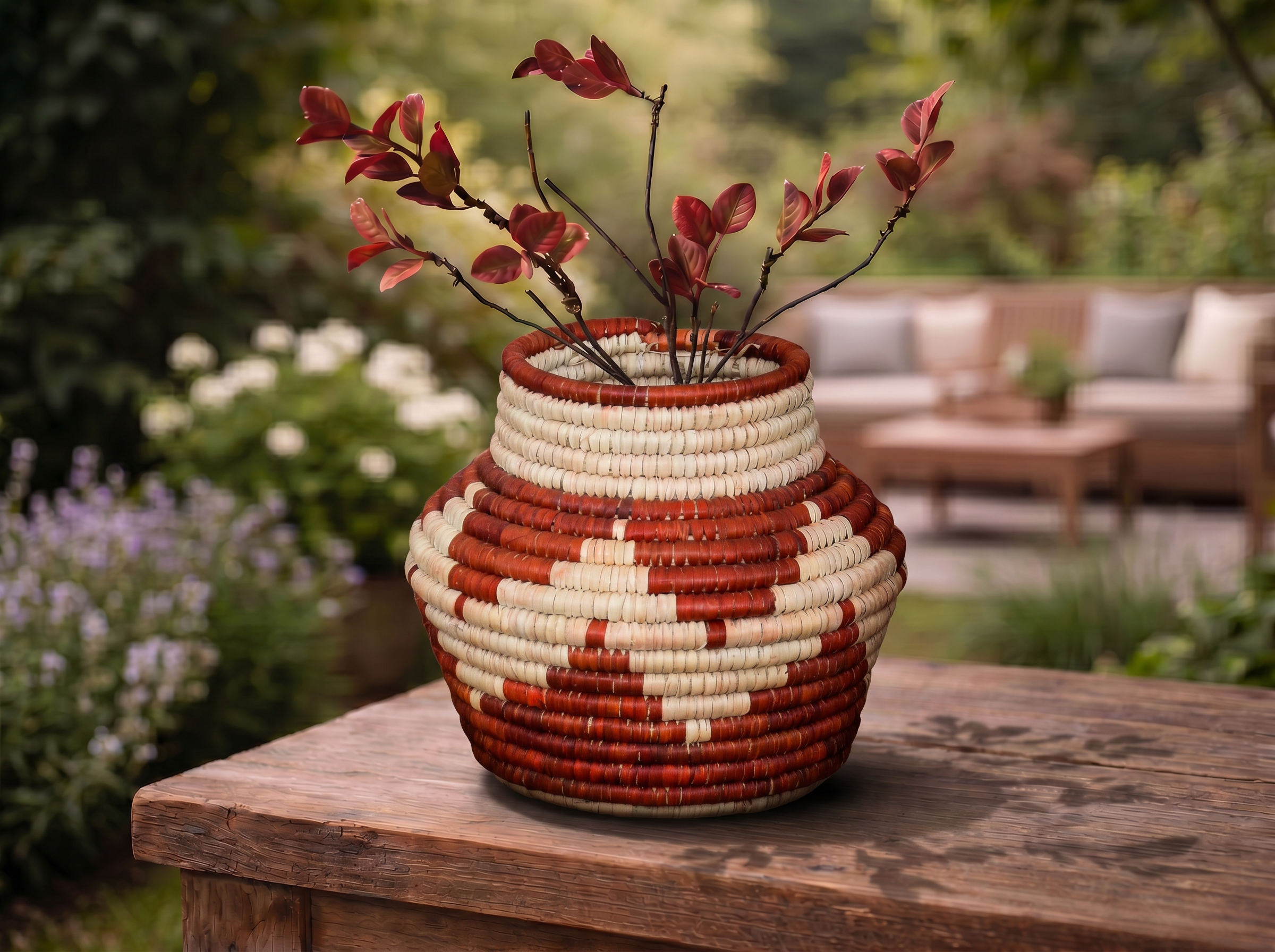 Rust Kingra Small Coiled Vase Potter