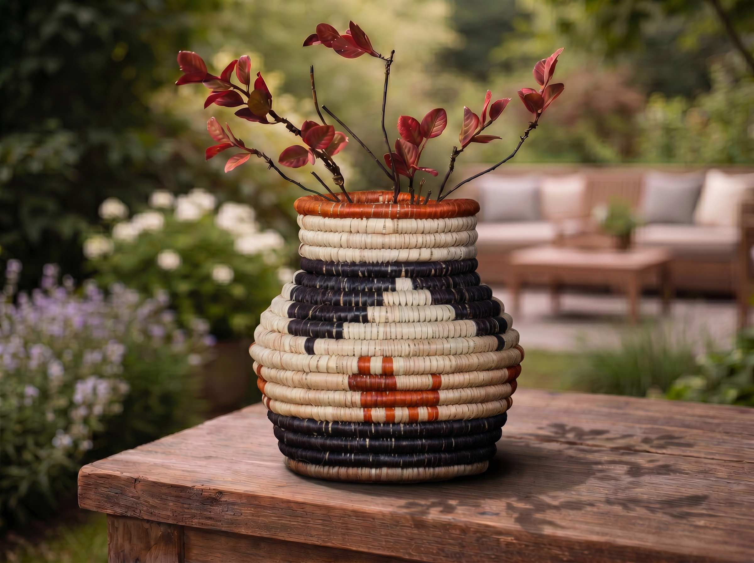 Tri-Layered Coiled Vase