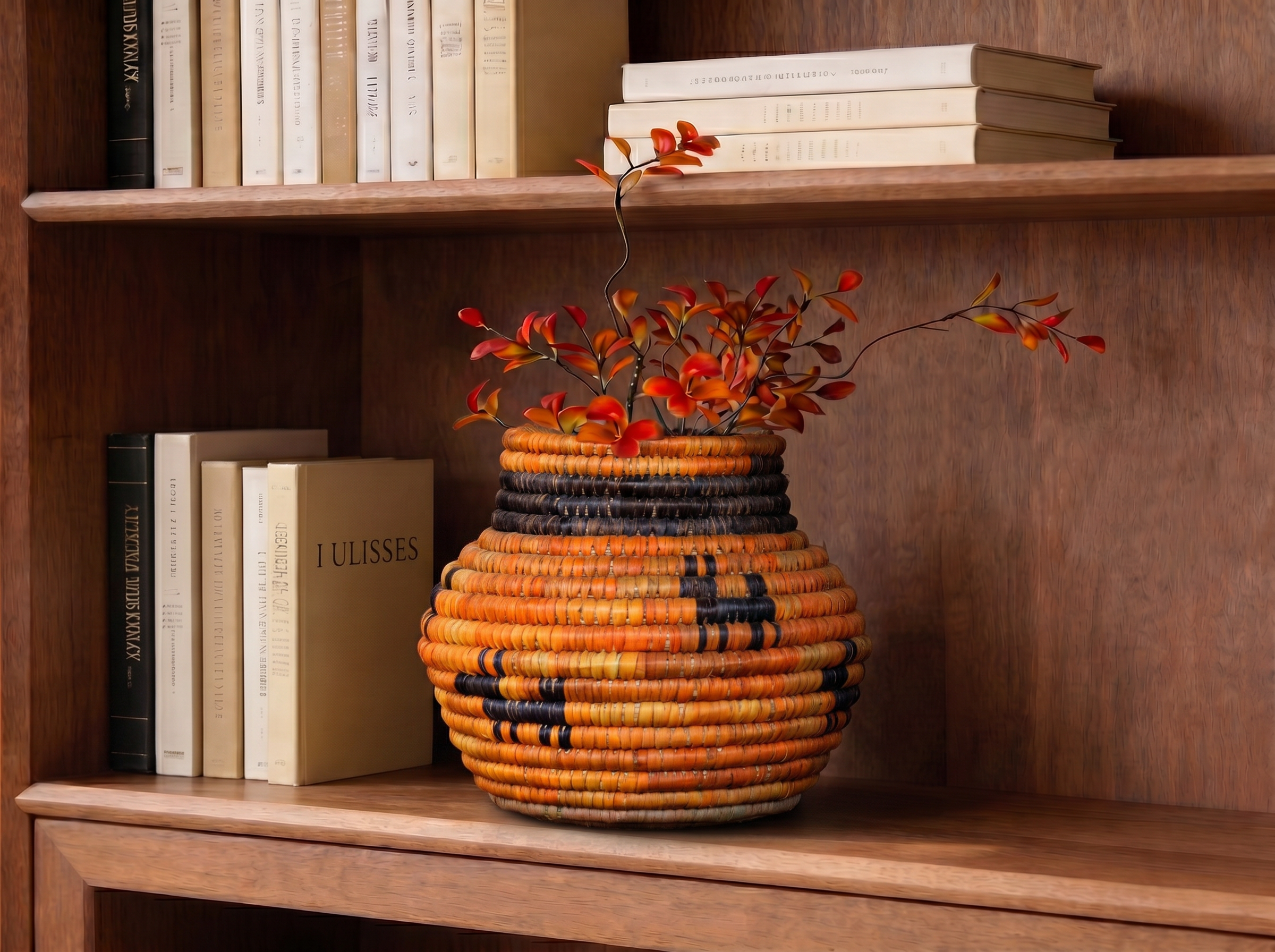 Amber Dogs Coiled Vase