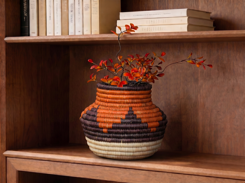 Amber Steps Coiled Vase
