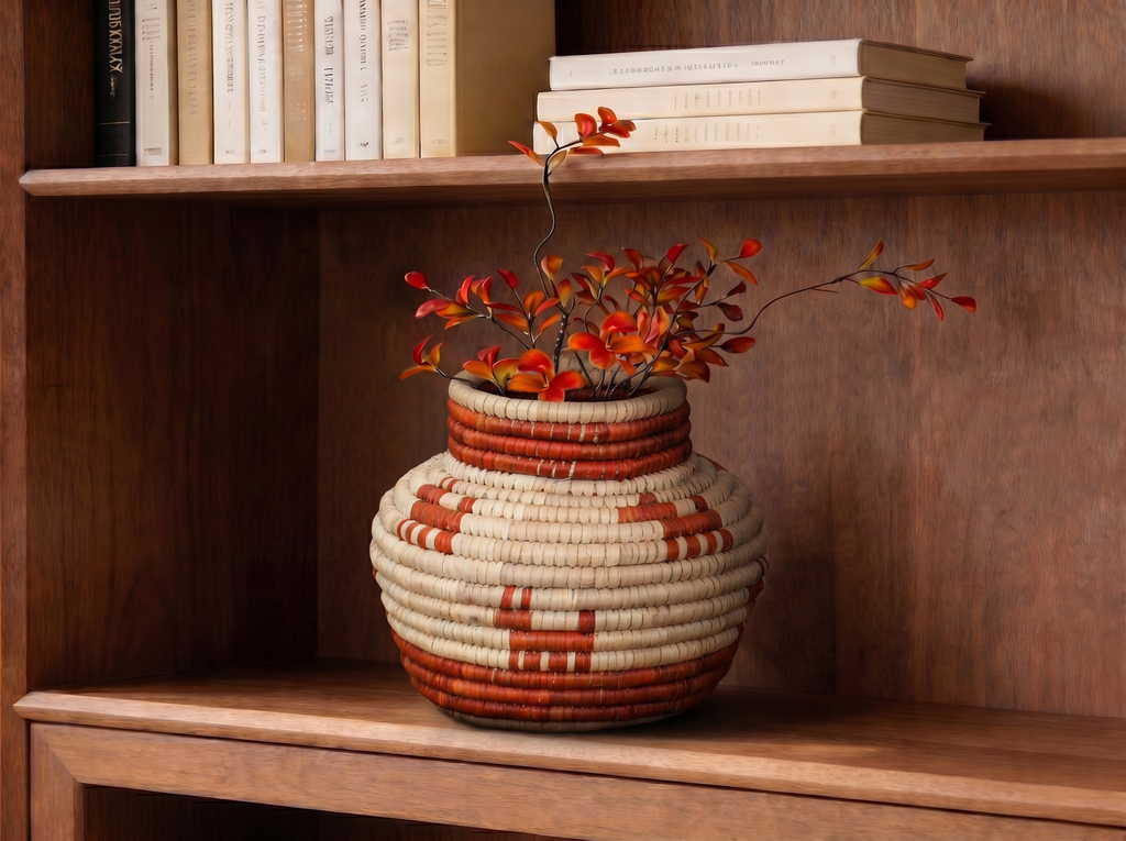 Dog Walk Coiled Vase