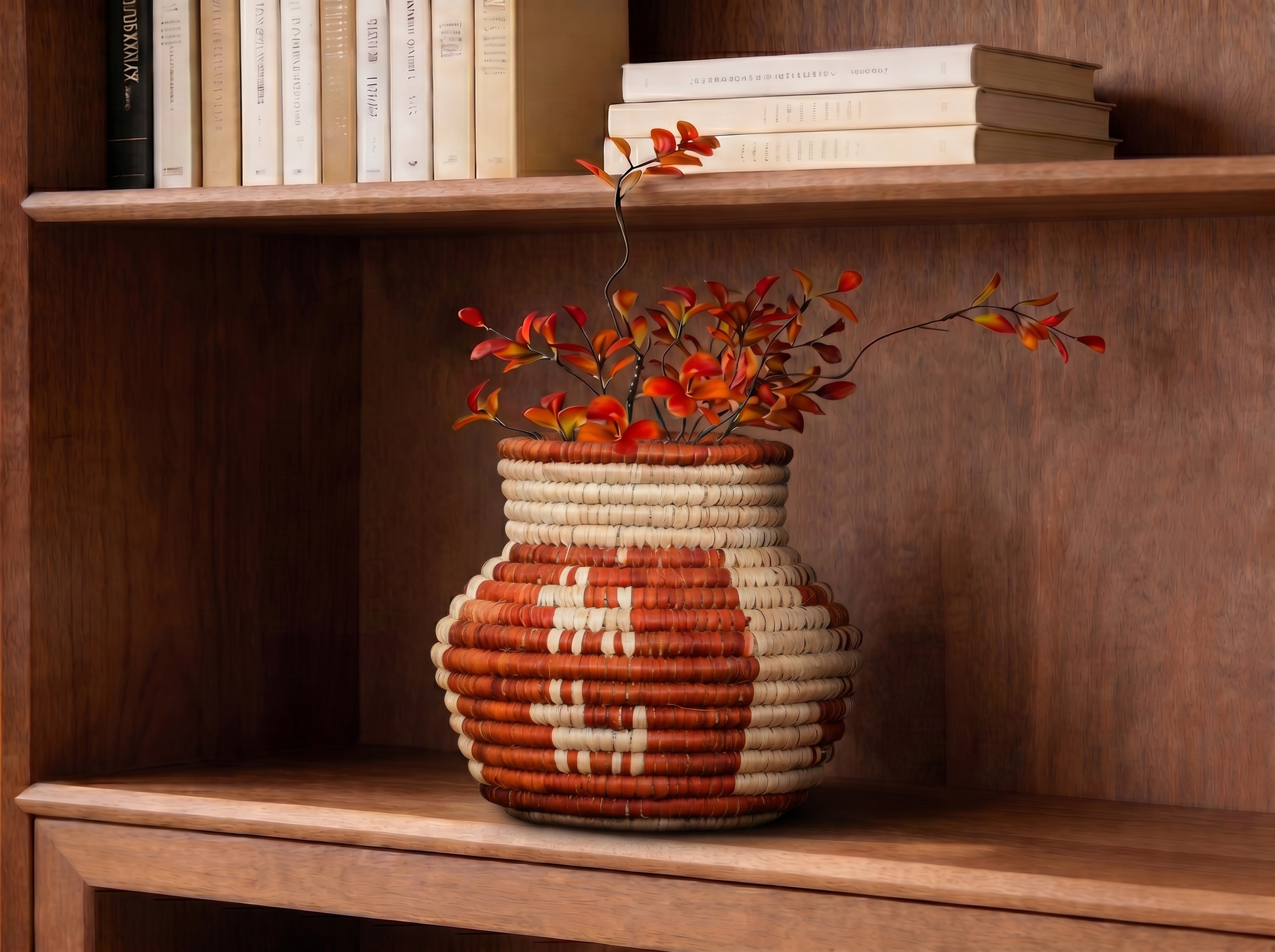 Orange Dog Orbit Coiled Vase