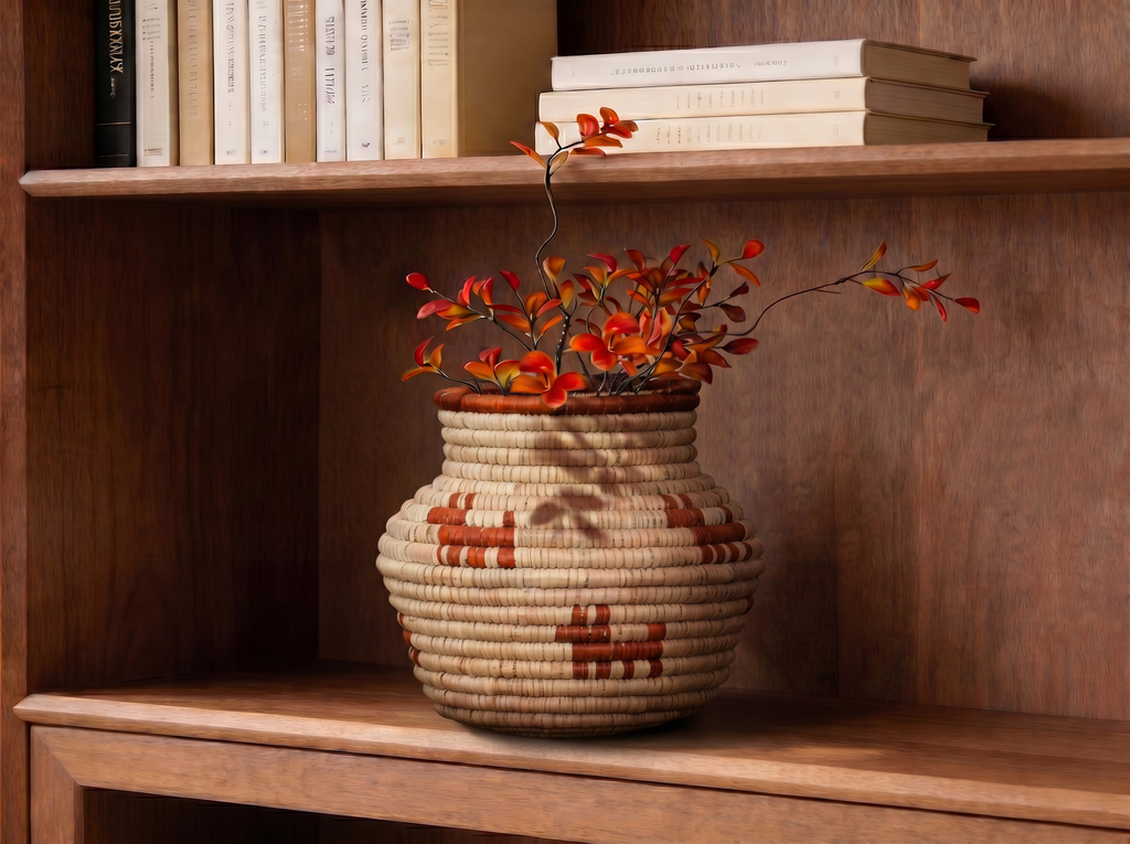 Rustic Hound Coiled Vase
