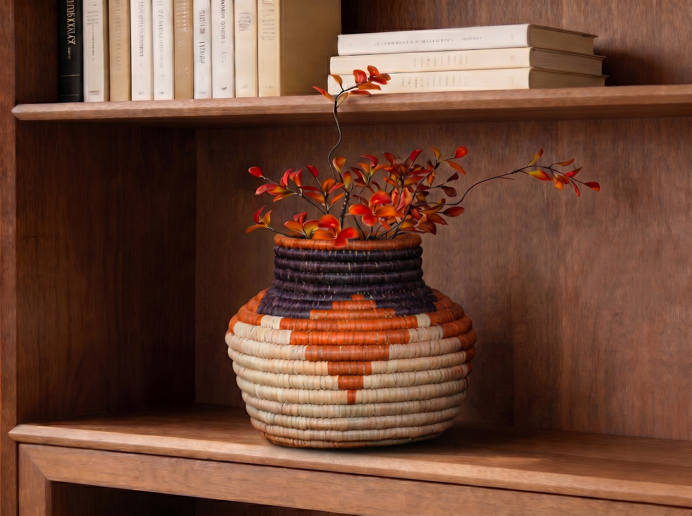 Cube Motif Coiled Vase