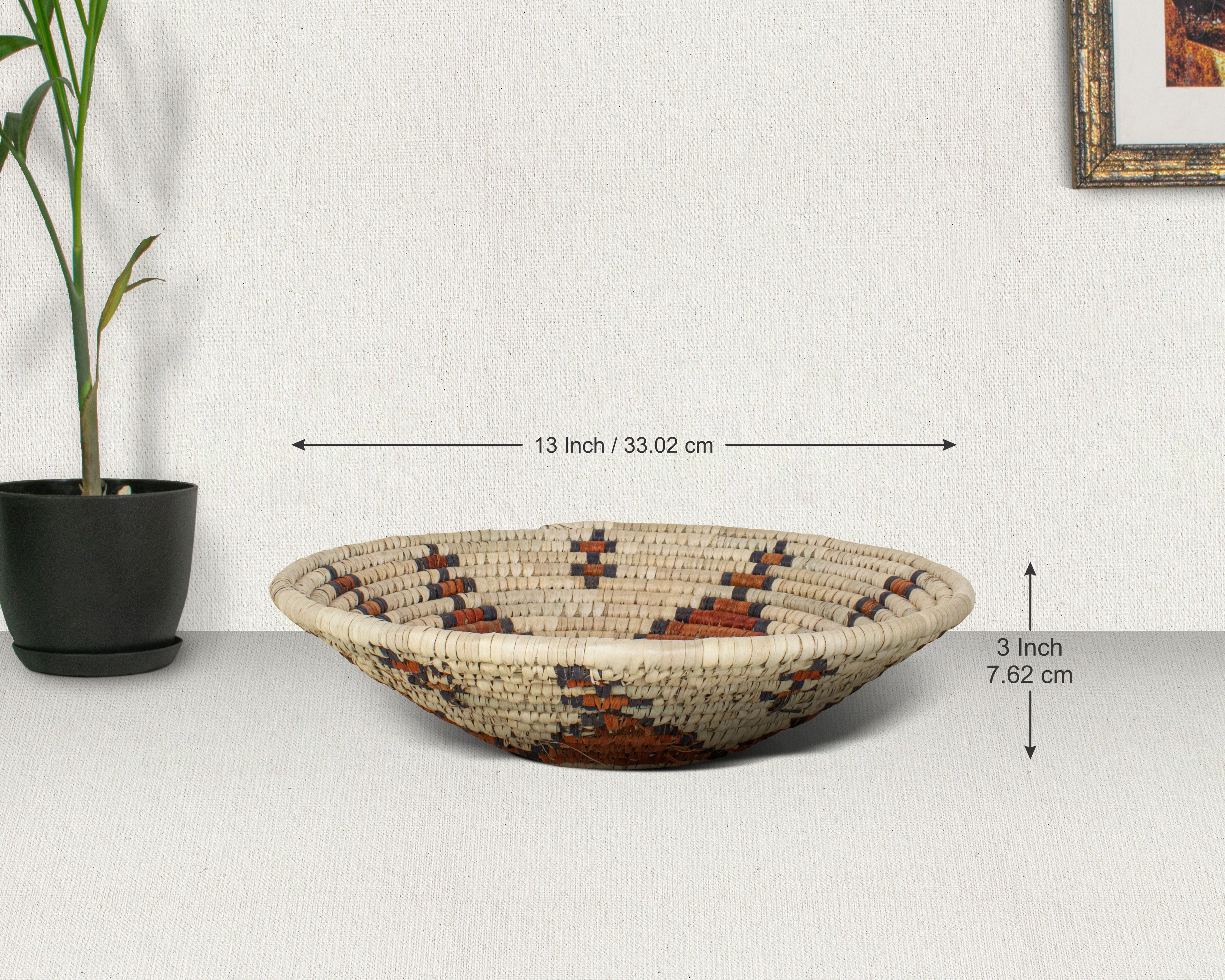 Star Brown Bowl Basket 13-Inch BB-1309-13