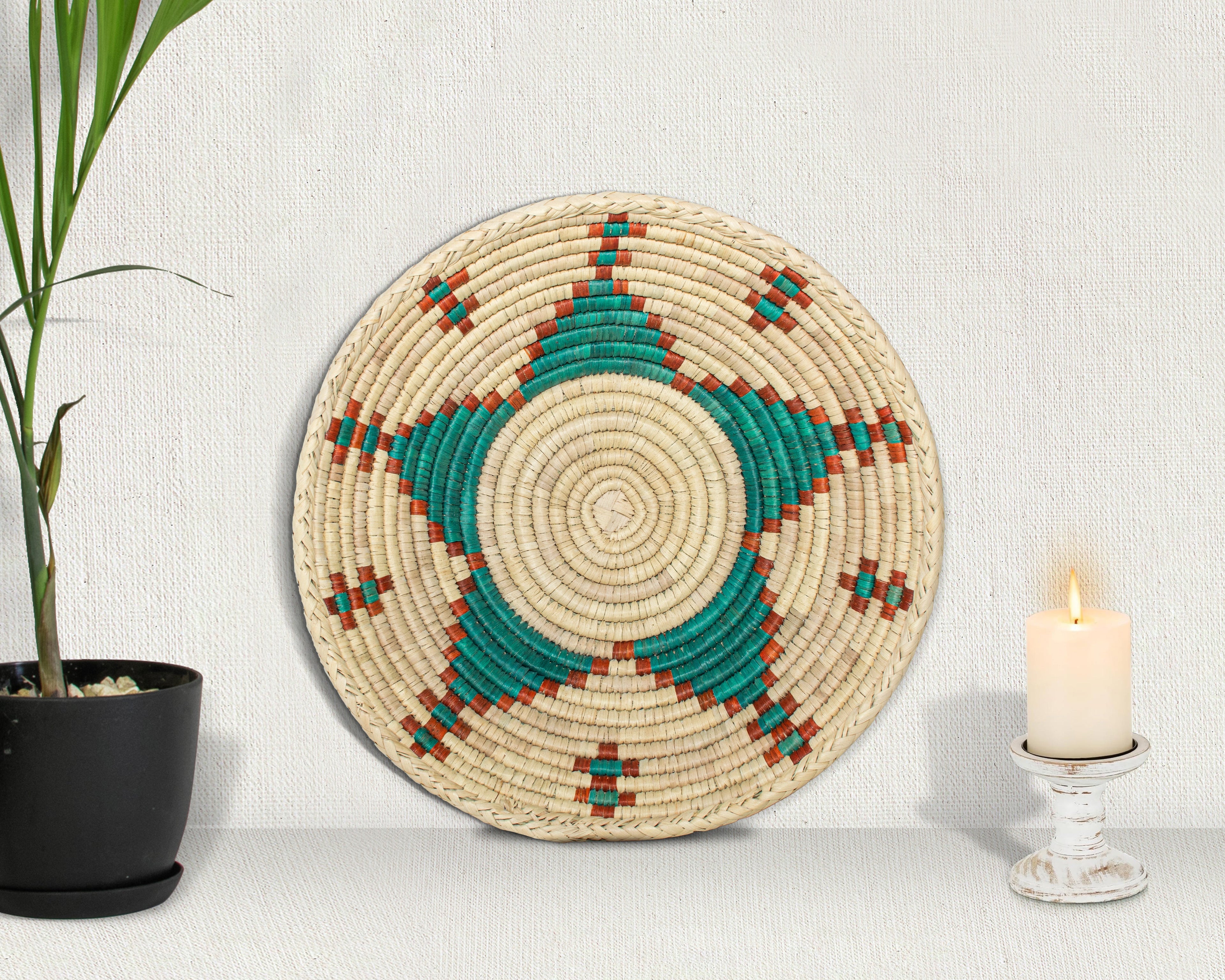 Star Turquoise Bowl Basket 13-Inch BB-1305-13