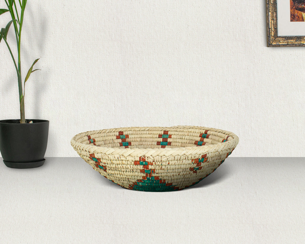 Star Turquoise Bowl Basket 13-Inch BB-1305-13