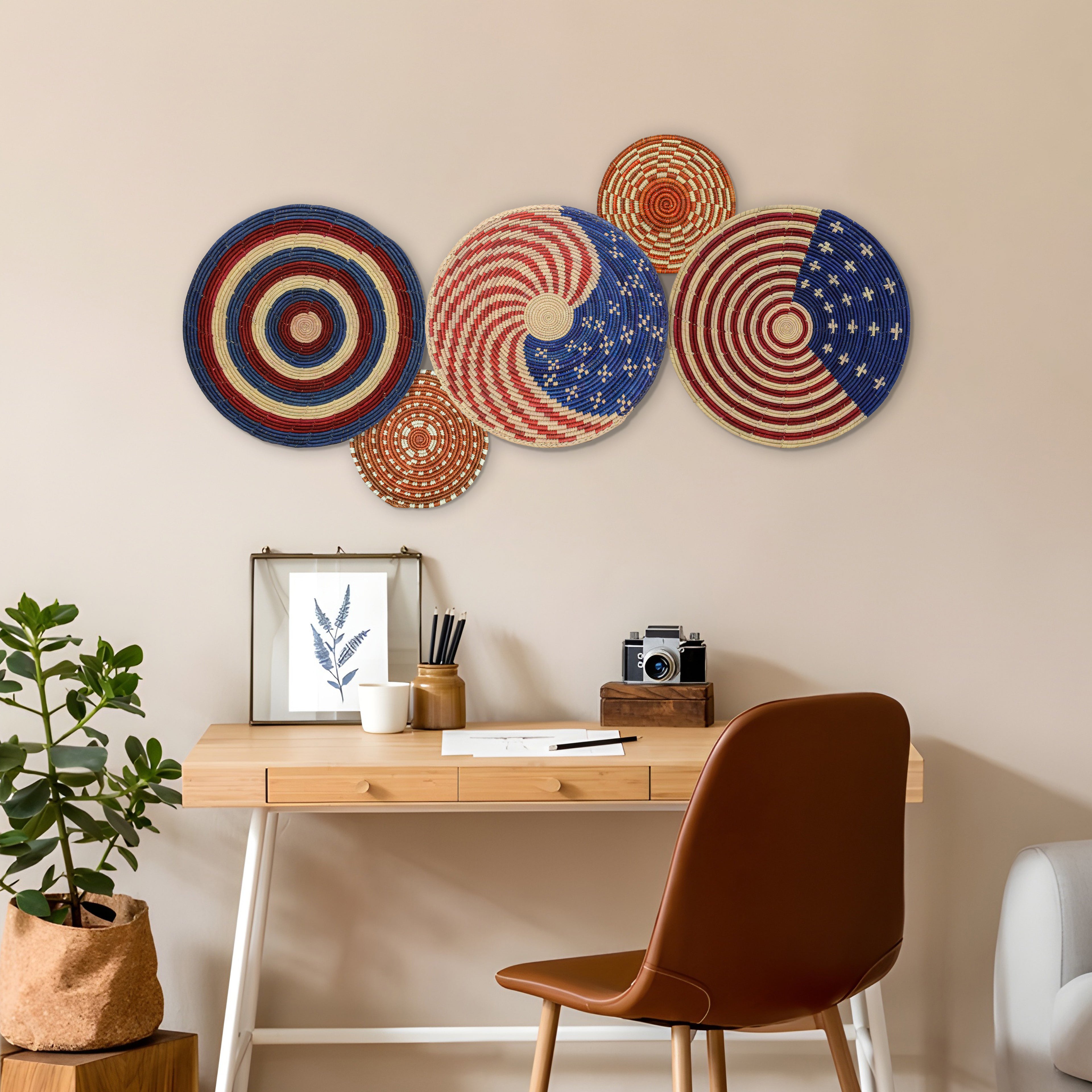 Patriotic Wall Basket Set of 5