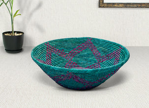 Green Pyramids Bowl Basket 22-Inch