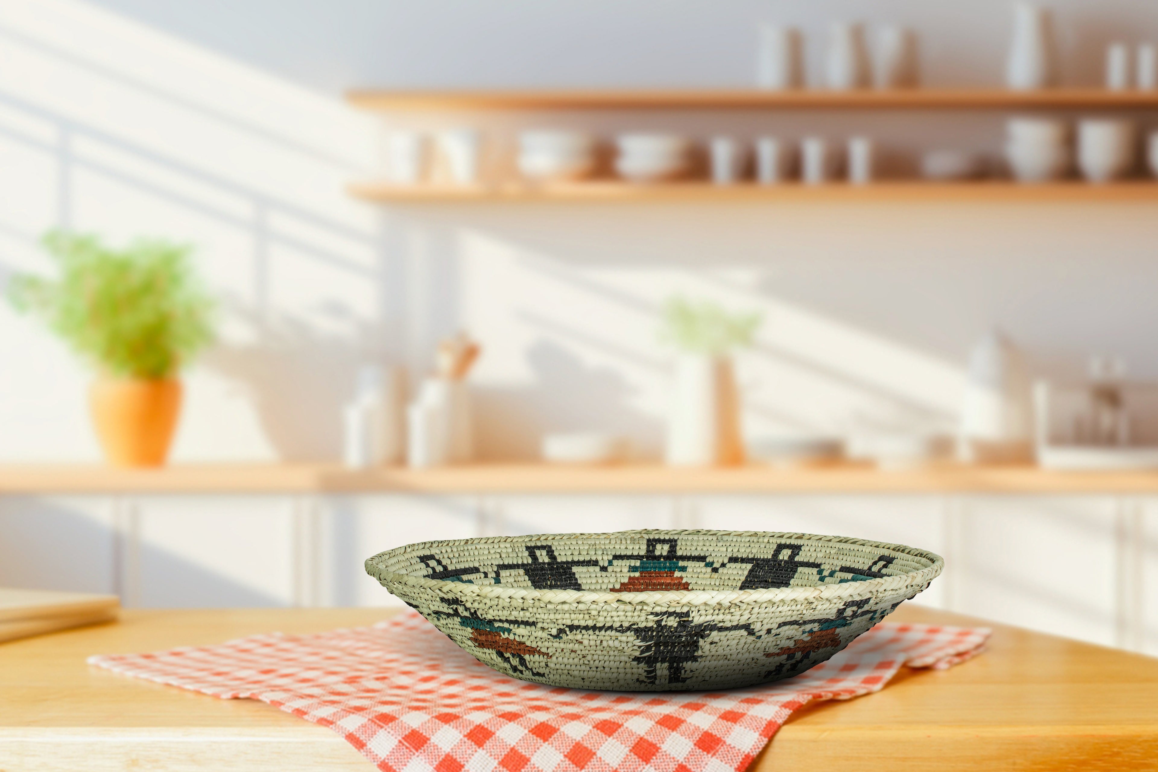 Dancing Green Basket 14-inch BSK-004-15