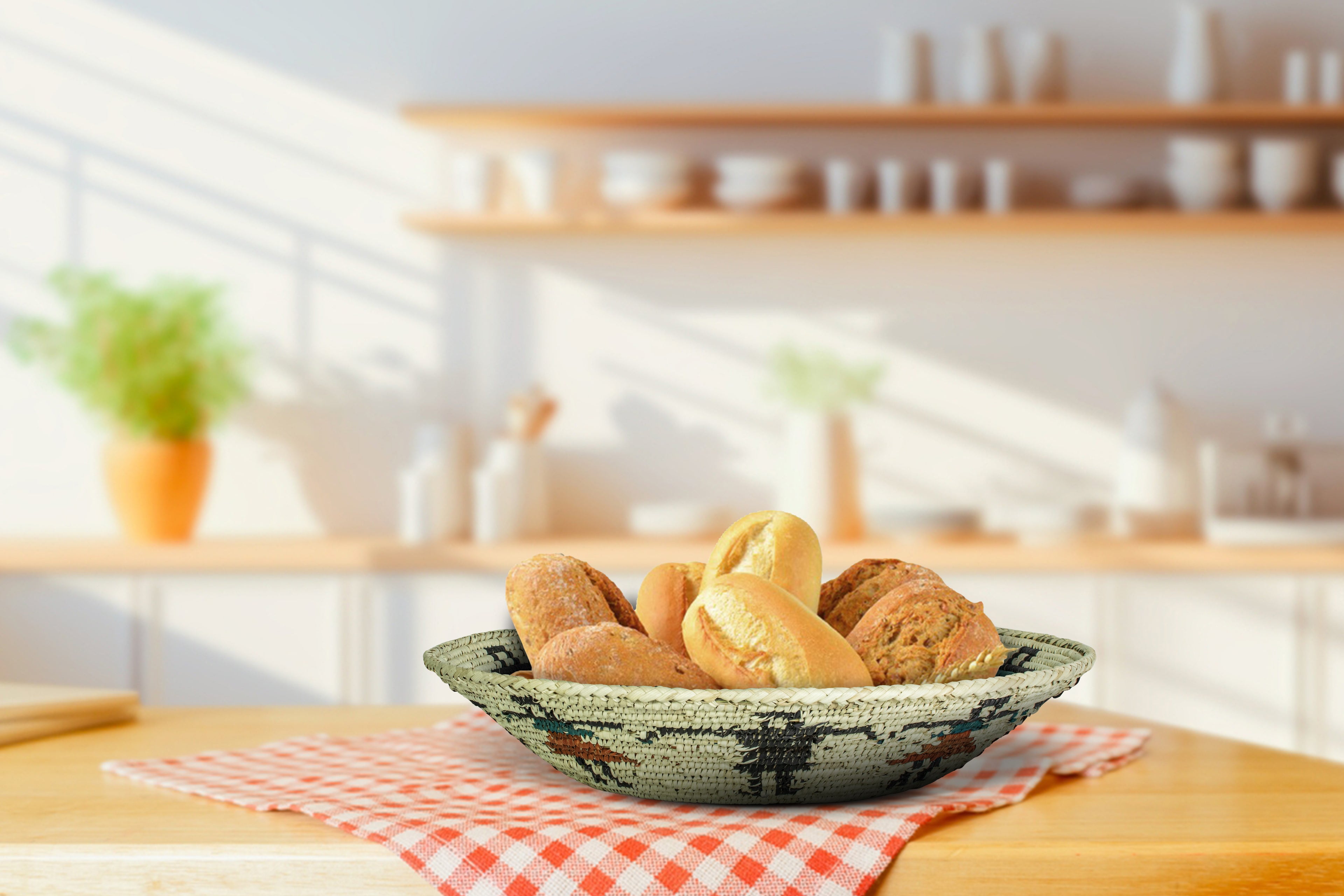 Dancing Green Basket 14-inch BSK-004-15