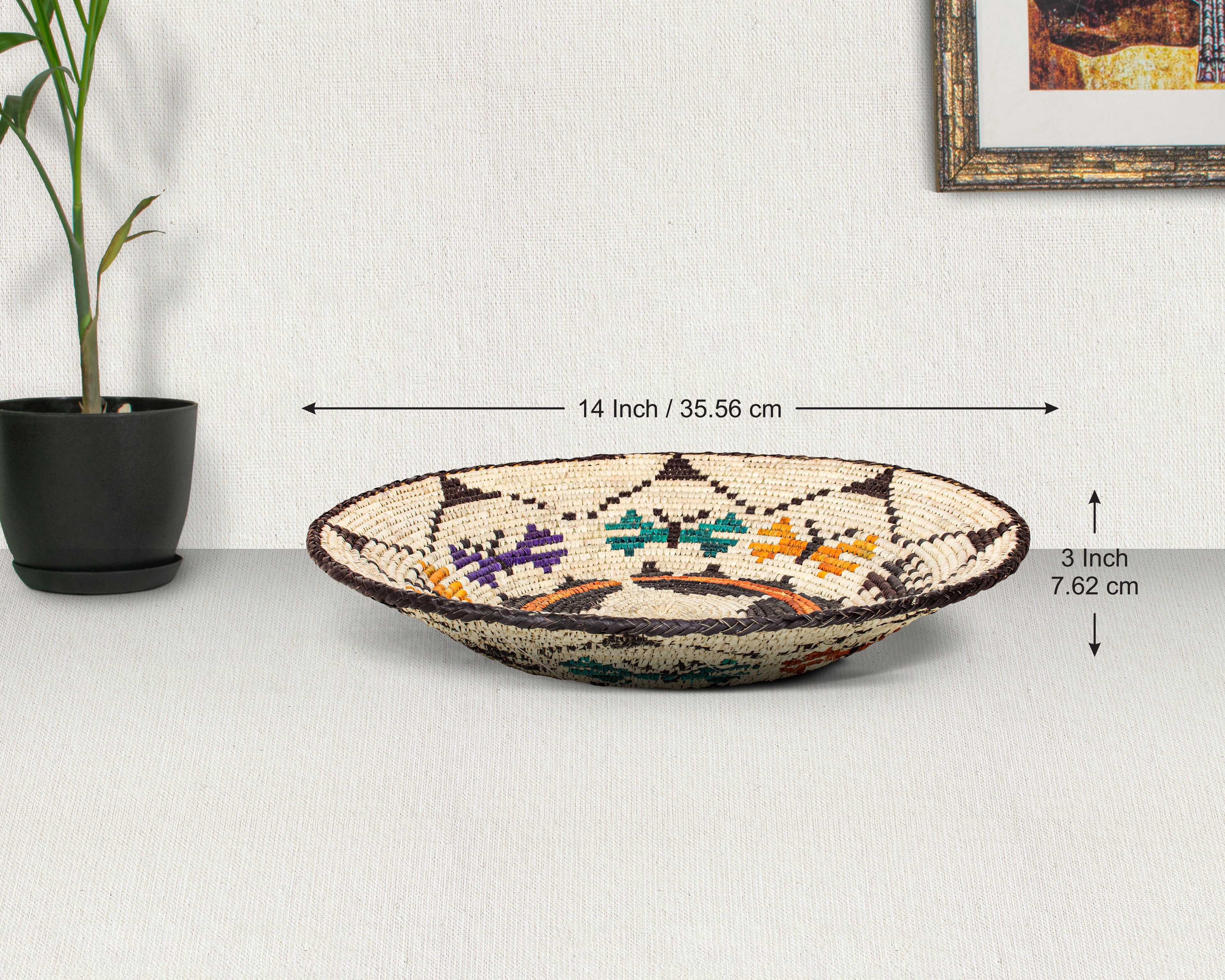 Moths Bowl Basket 14-inch BSK-172-15 A