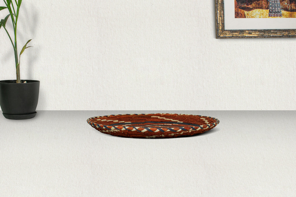 12" Dia Vermillion Wing Flat Basket