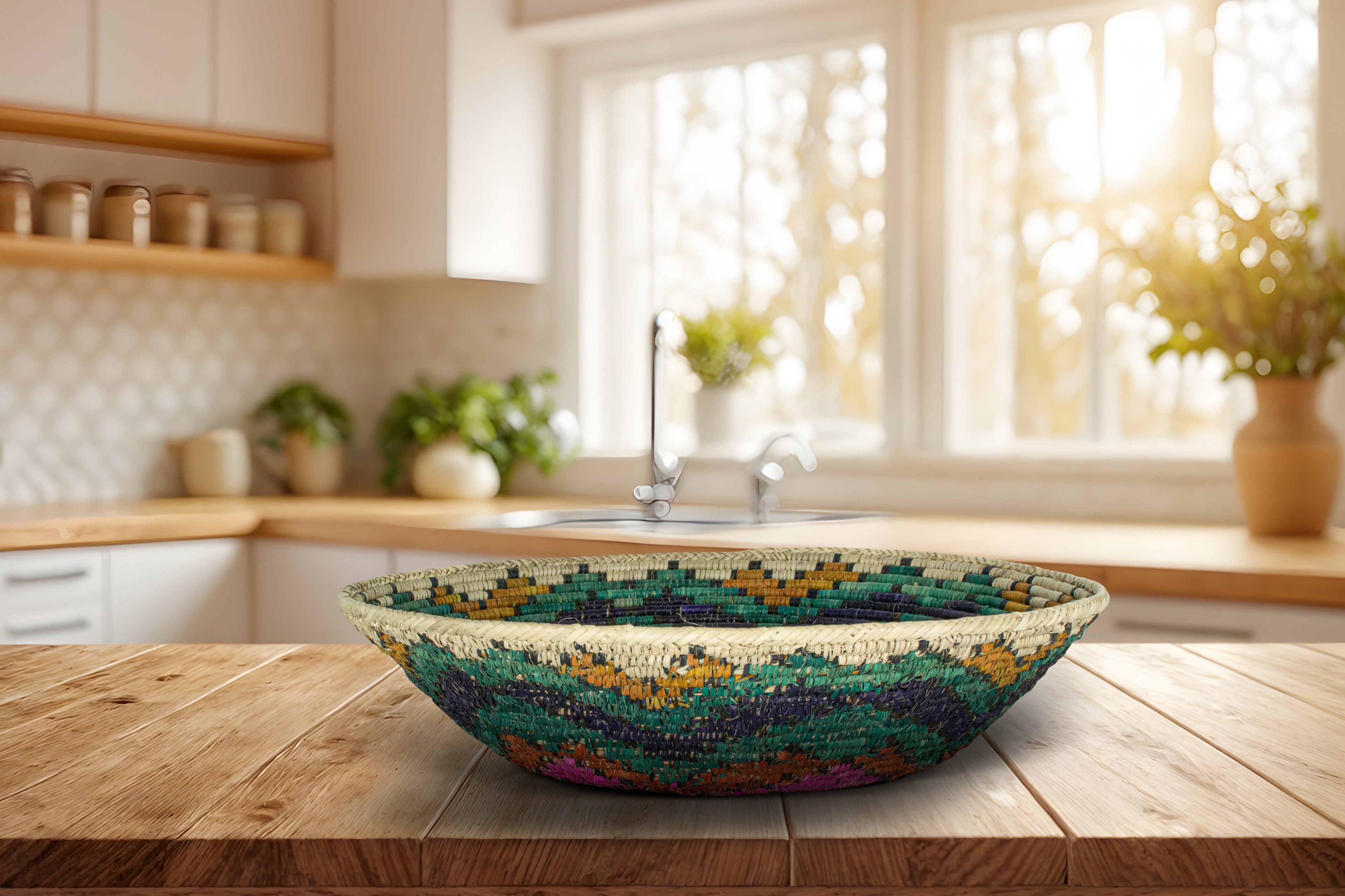 Multi Pyramids Bowl Basket 14-inch BSK-036-14