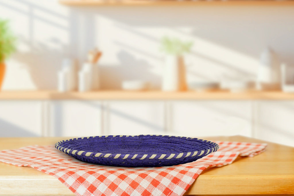 Purple Plain Flat Basket 12-Inch PL-008-12