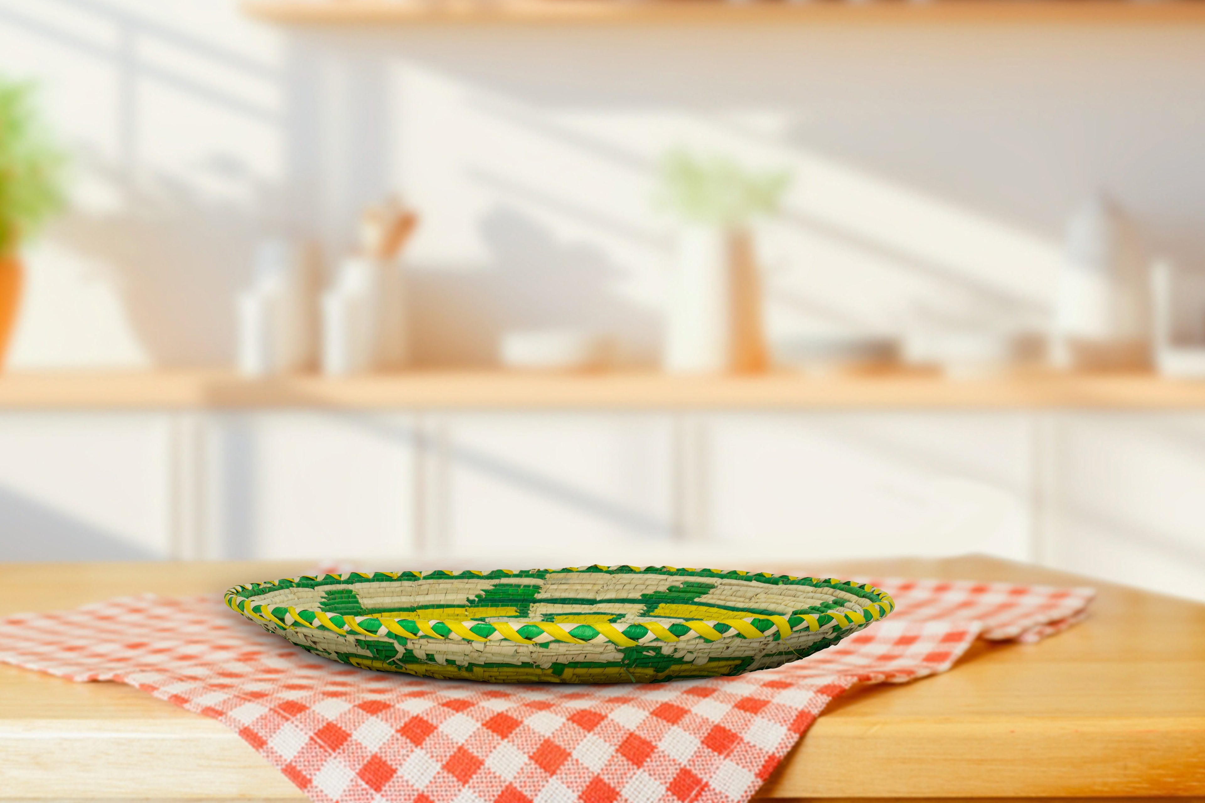 Yellow Storm Flat Basket 12-Inch Pl-317-12 B